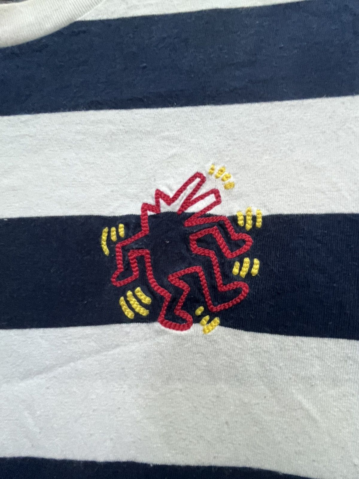 Keith Haring × Uniqlo × Vintage Keith Harring T Shirt Stripe Tee Size US M / EU 48-50 / 2 - 3 Thumbnail