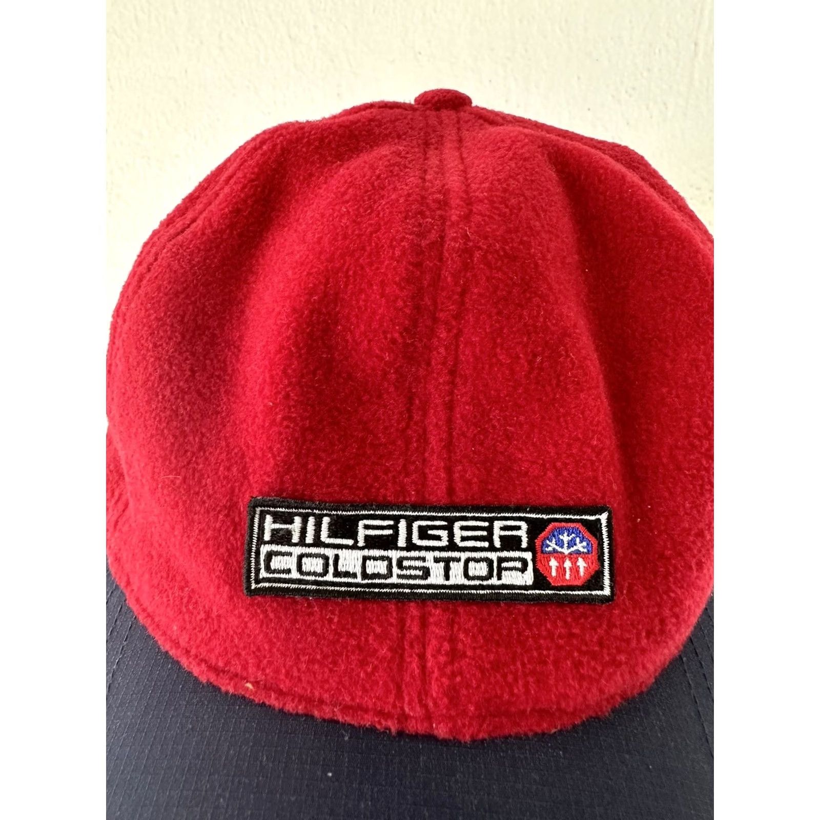 Tommy Hilfiger VINTAGE Tommy Hilfiger Hat Cap Red Fleece Blue Brim 90s VTG Strapback Coldstop Men Size US M / EU 48-50 / 2 - 2 Thumbnail