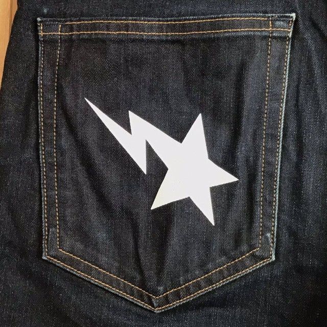 Bape BAPE STA slim fit denim pants a bathing ape star ★size M Size US 32 / EU 48 - 3 Thumbnail