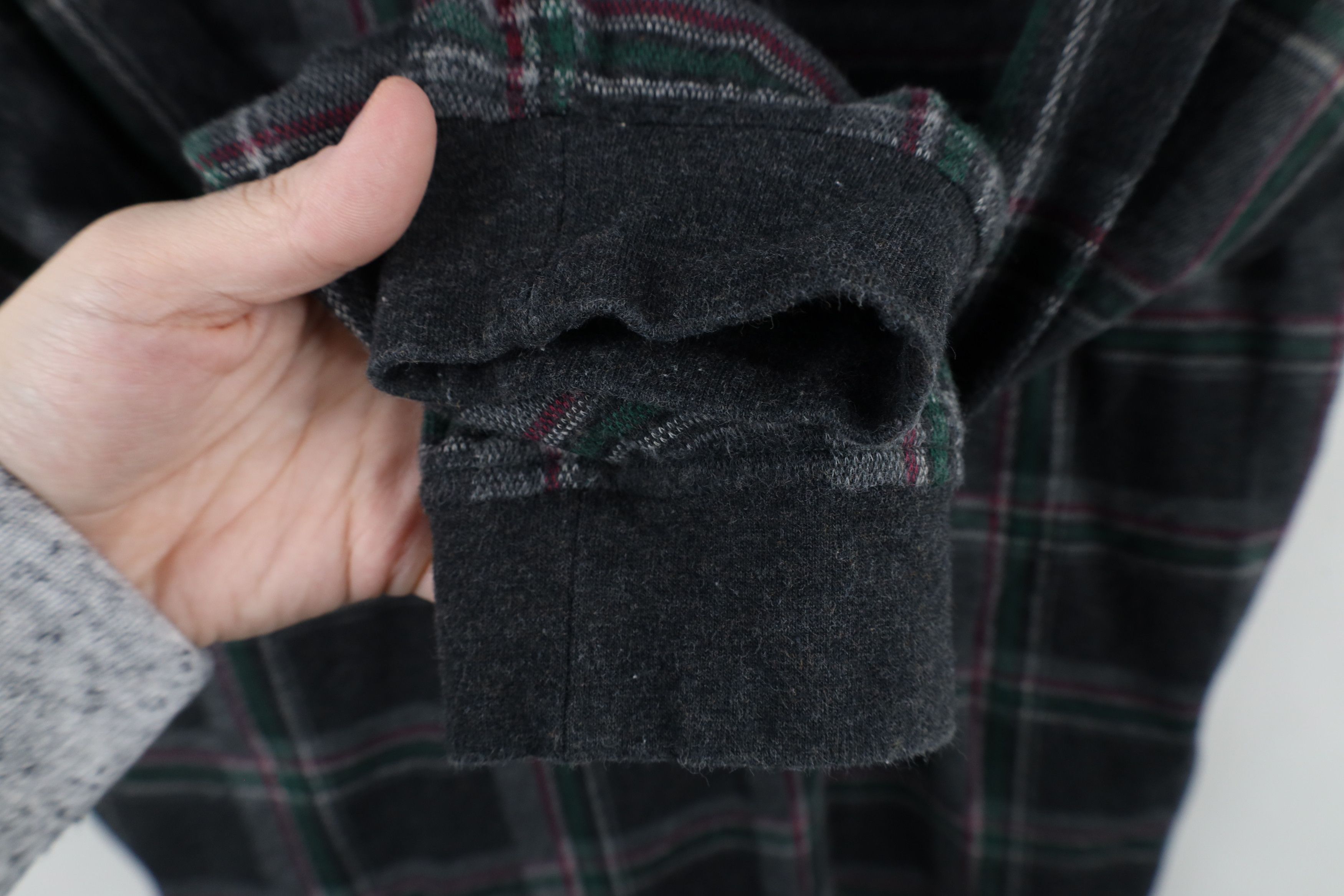 Lands' End × Vintage Vintage 90s Lands End Long Sleeve Rugby Polo Shirt Plaid Size US L / EU 52-54 / 3 - 5 Thumbnail