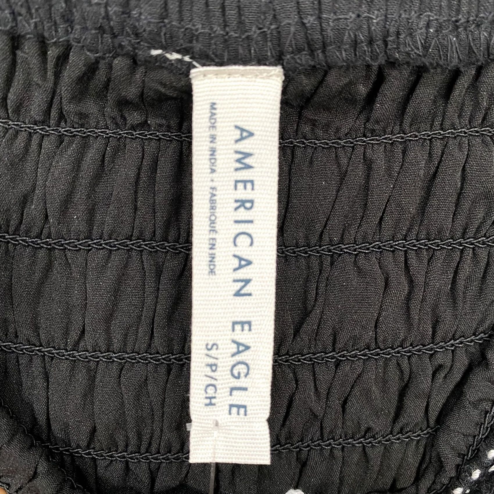 American Eagle Outfitters American Eagle Womens Small Black Smocked Tiered Boho Maxi Sundress Size S / US 4 / IT 40 - 6 Thumbnail