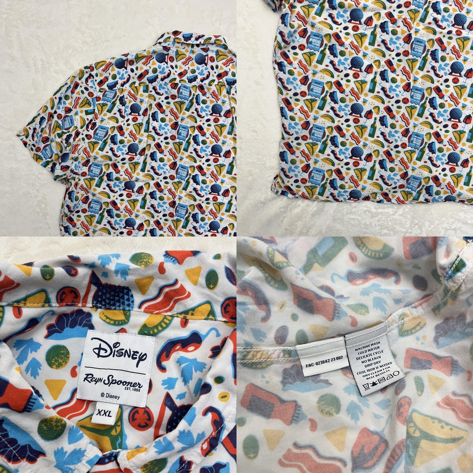 Reyn Spooner Disney Reyn Spooner Shirt Mens 2XL Epcot Food & Wine Festival 2023 Button Up Size US XXL / EU 58 / 5 - 8 Thumbnail
