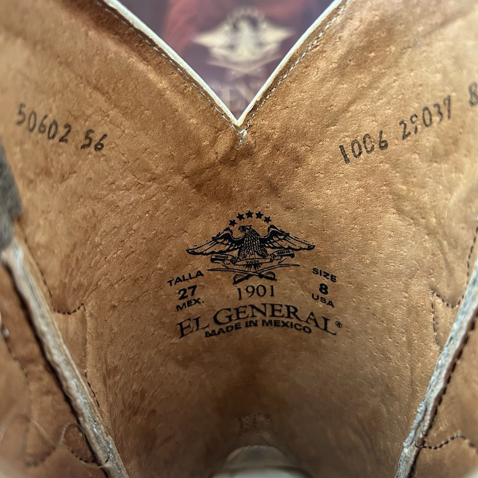 Vintage El General Ostrich Print Pointed Toe Cowboy Boots Mens 8 Size US 8 / EU 41 - 5 Thumbnail