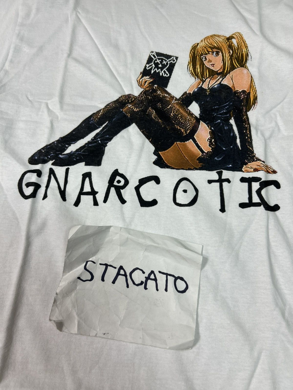 Gnarcotic × Rap Tees Gnarcotic Lil Gnar Misa Amane Tee White Size US S / EU 44-46 / 1 - 3 Thumbnail
