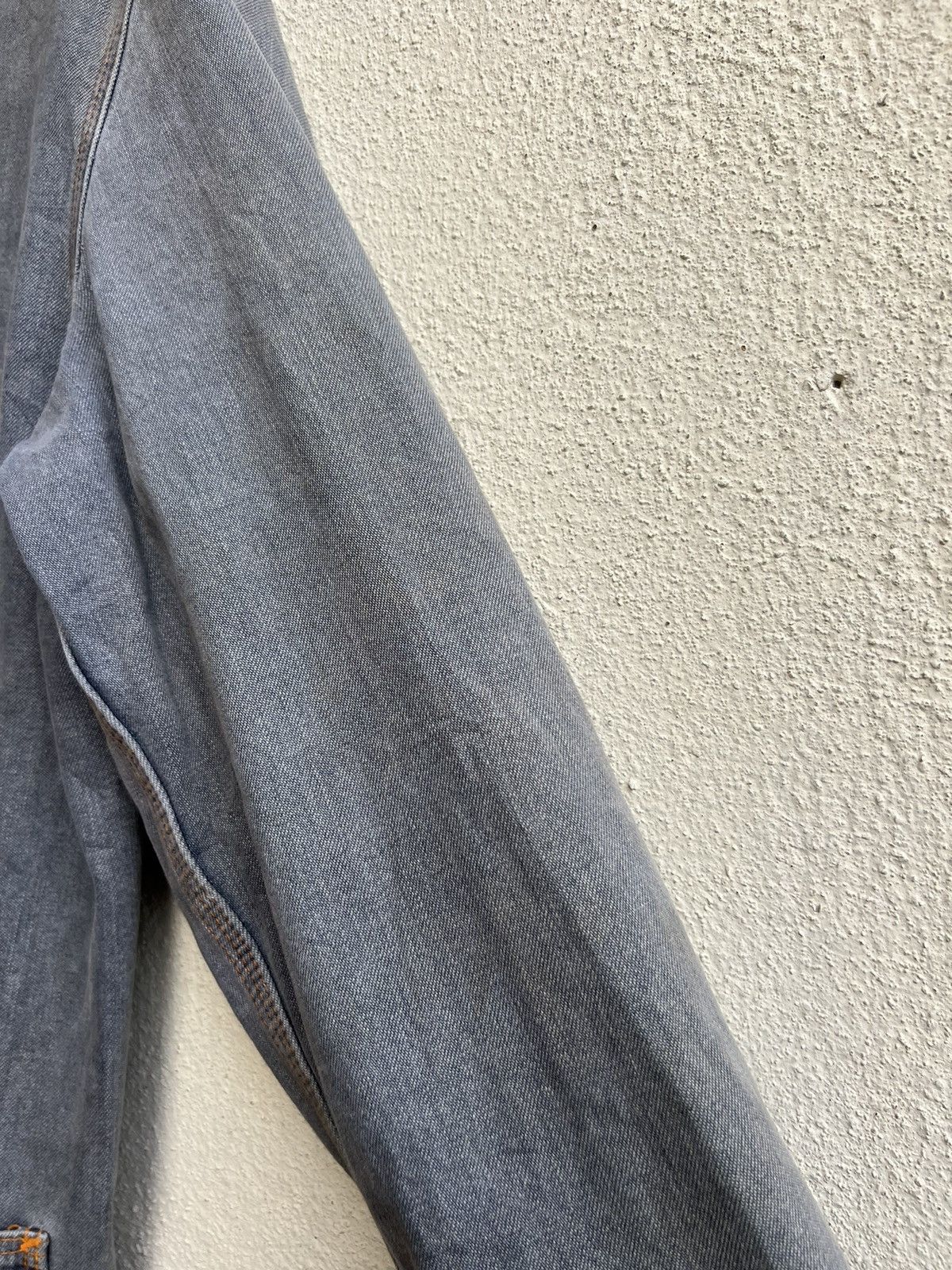 Vintage Vintage 90s Wrangler Blue Bell Muddy Denim Chore Jacket Size US M / EU 48-50 / 2 - 13 Thumbnail