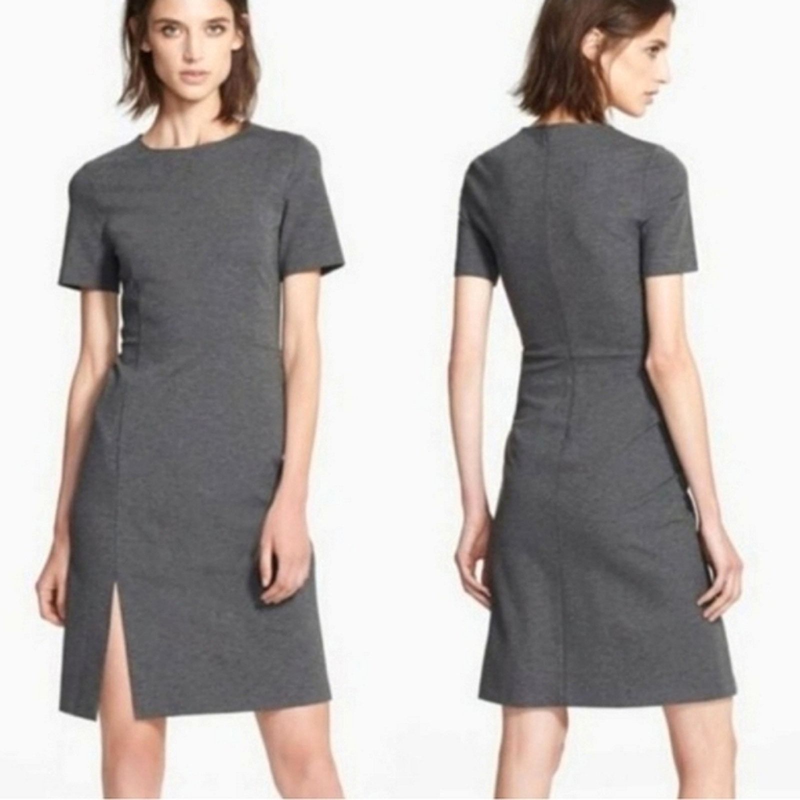 Theory Theory Gray Ponte Sheath Dress Minimalist Tailored XS Size 6 Size M / US 6-8 / IT 42-44 - 6 Thumbnail