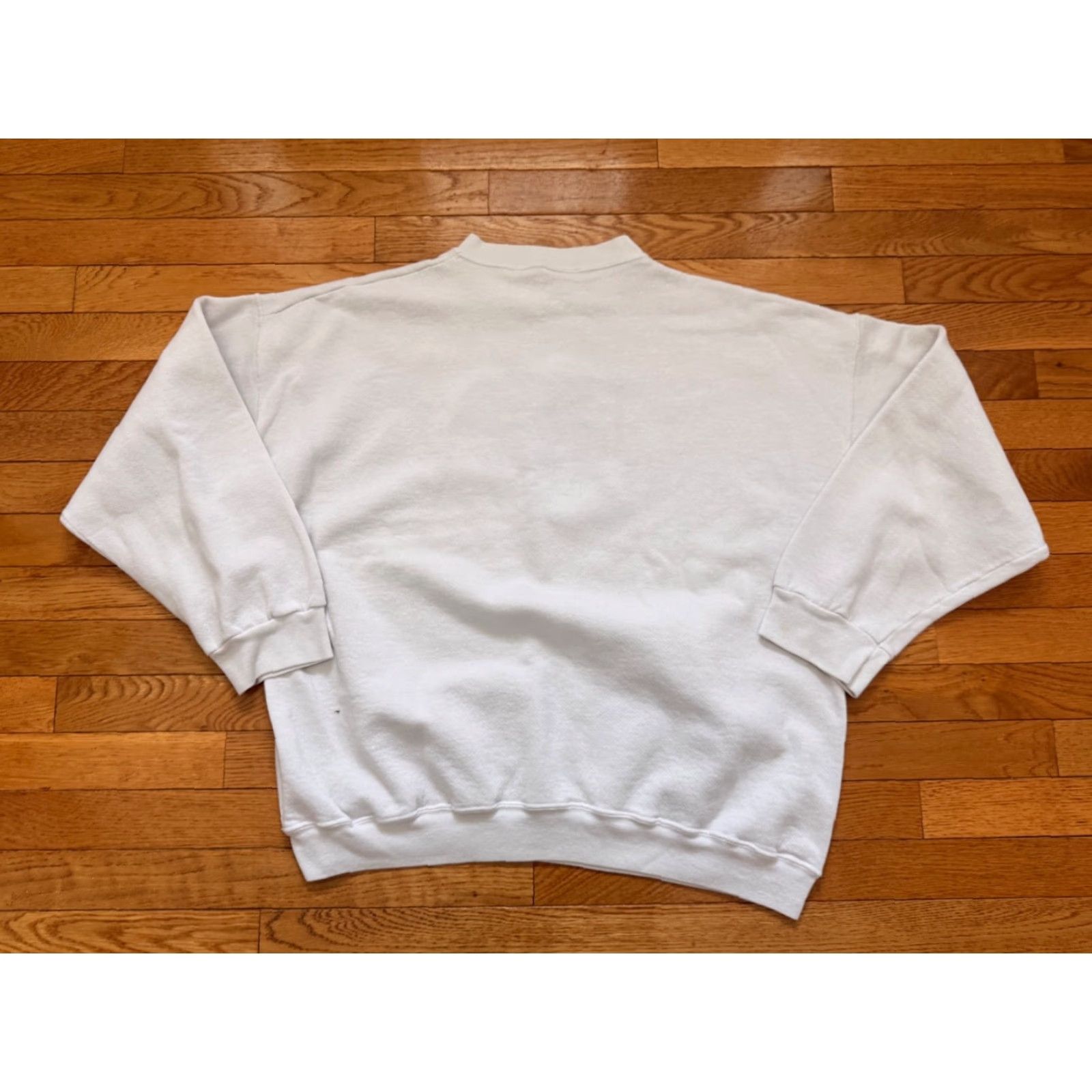 Hanes VTG Hanes Purdue Plaid P Sweatshirt Mens XL White 90s USA Boilermakers College Logo Crew Neck Pullover Size US XL / EU 56 / 4 - 2 Thumbnail