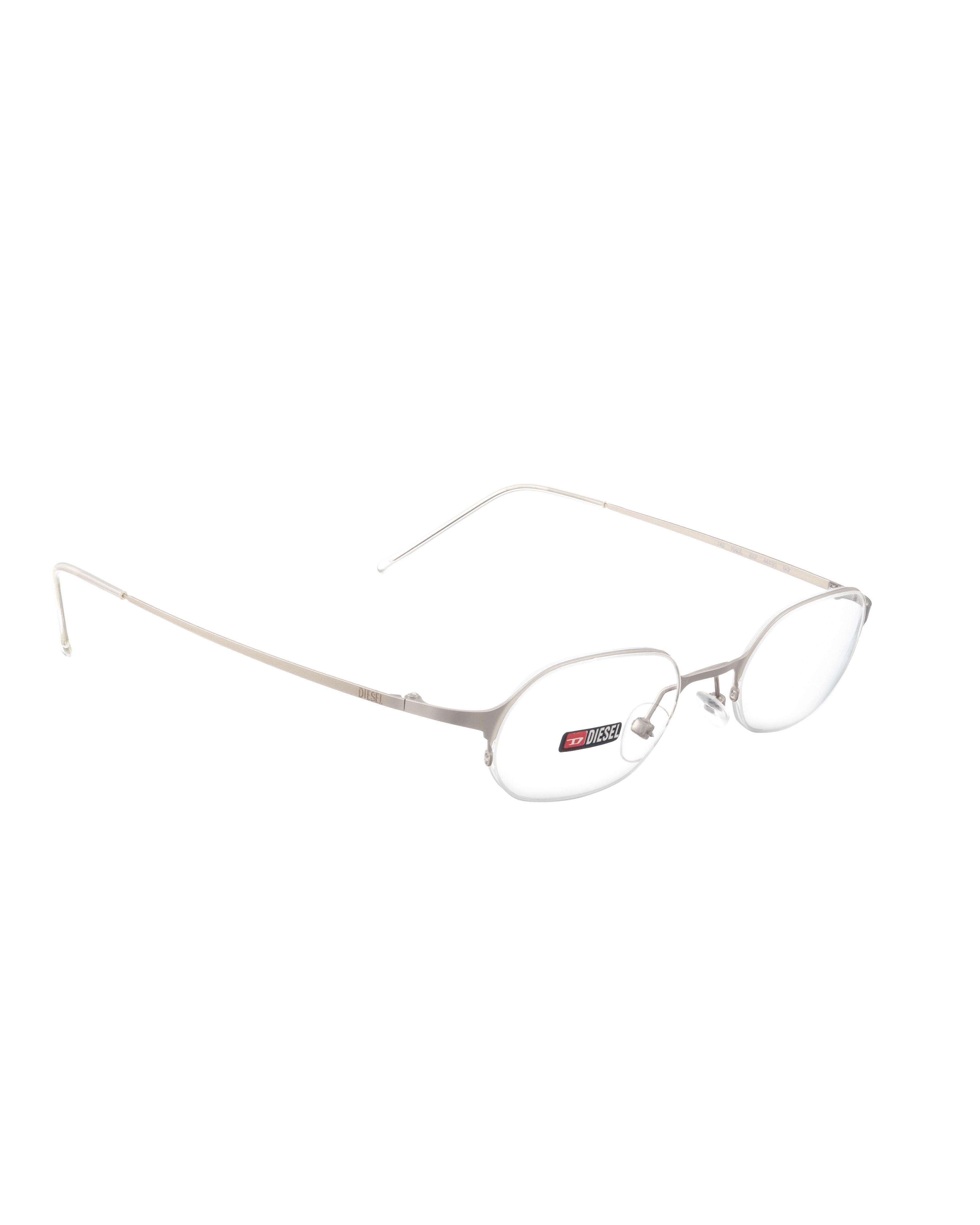 Diesel Diesel 90s Half Rim Oval Light Silver Glasses Size ONE SIZE - 2 Thumbnail