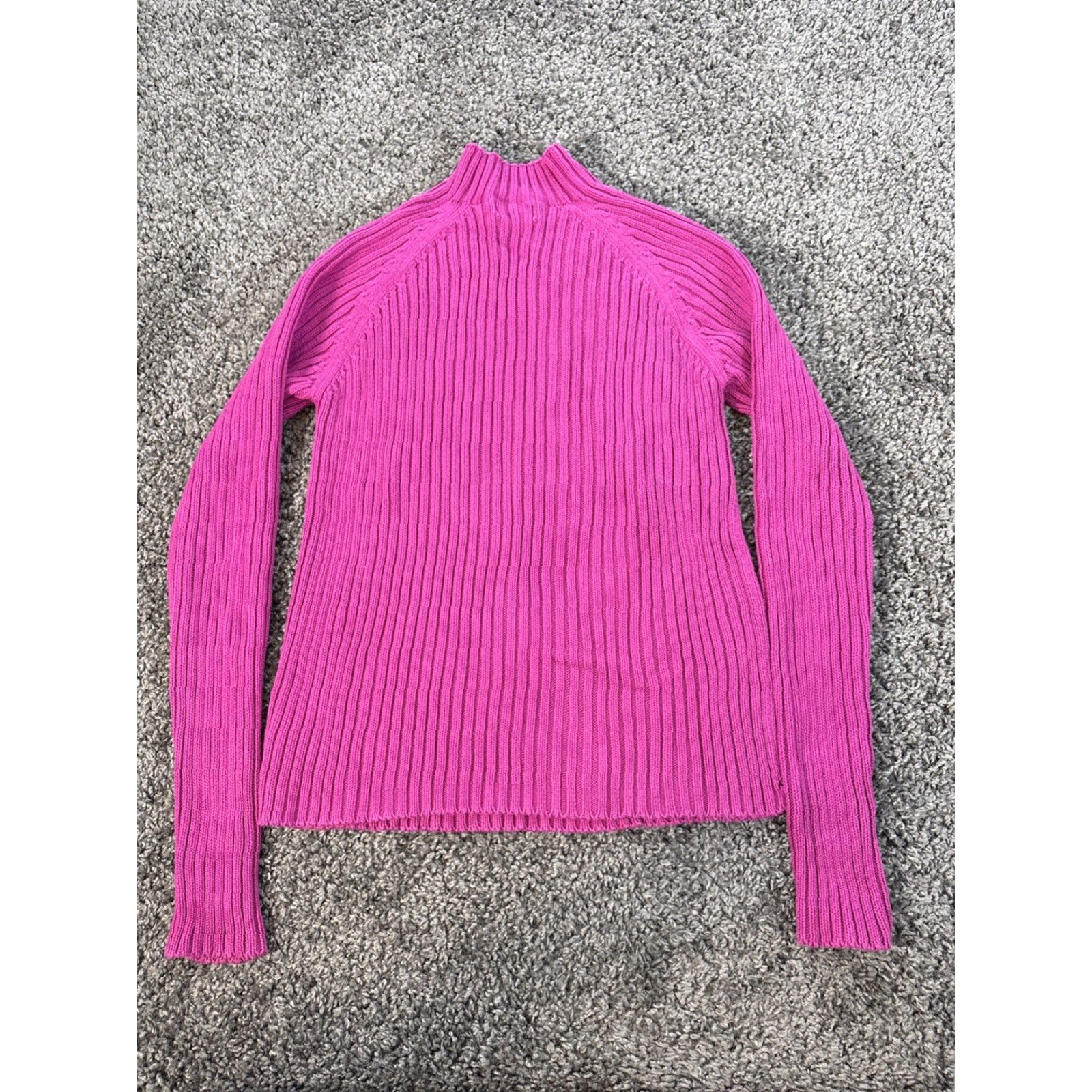 Vintage VINTAGE St John’s Bay Sweater Womens Tall L Pink Mock Neck 90s Chunky-Knit Pullover Size L / US 10 / IT 46 - 5 Thumbnail