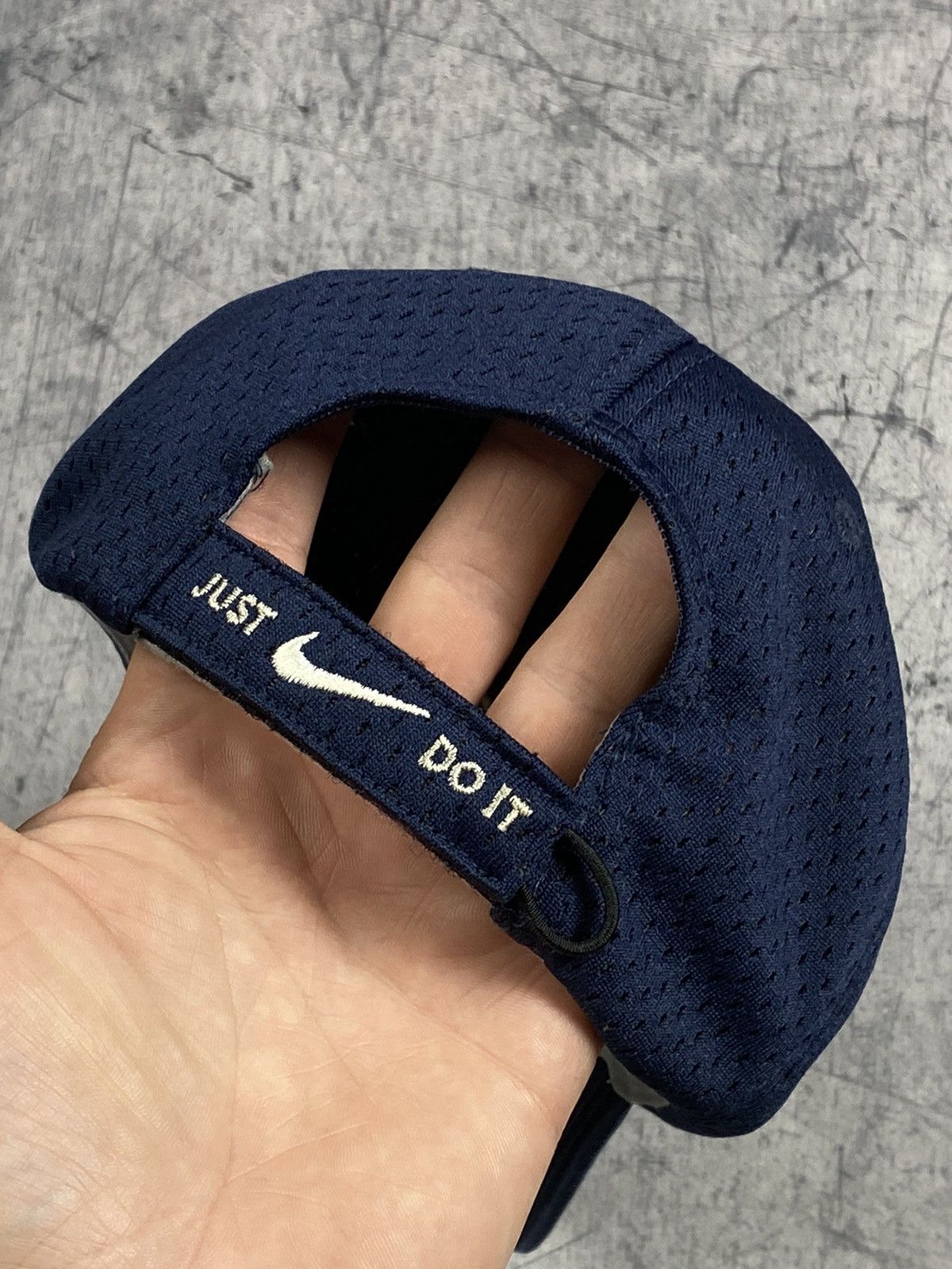 Nike × Vintage Vintage Nike Just Do It Center Logo y2k Drill Cap Size ONE SIZE - 7 Thumbnail