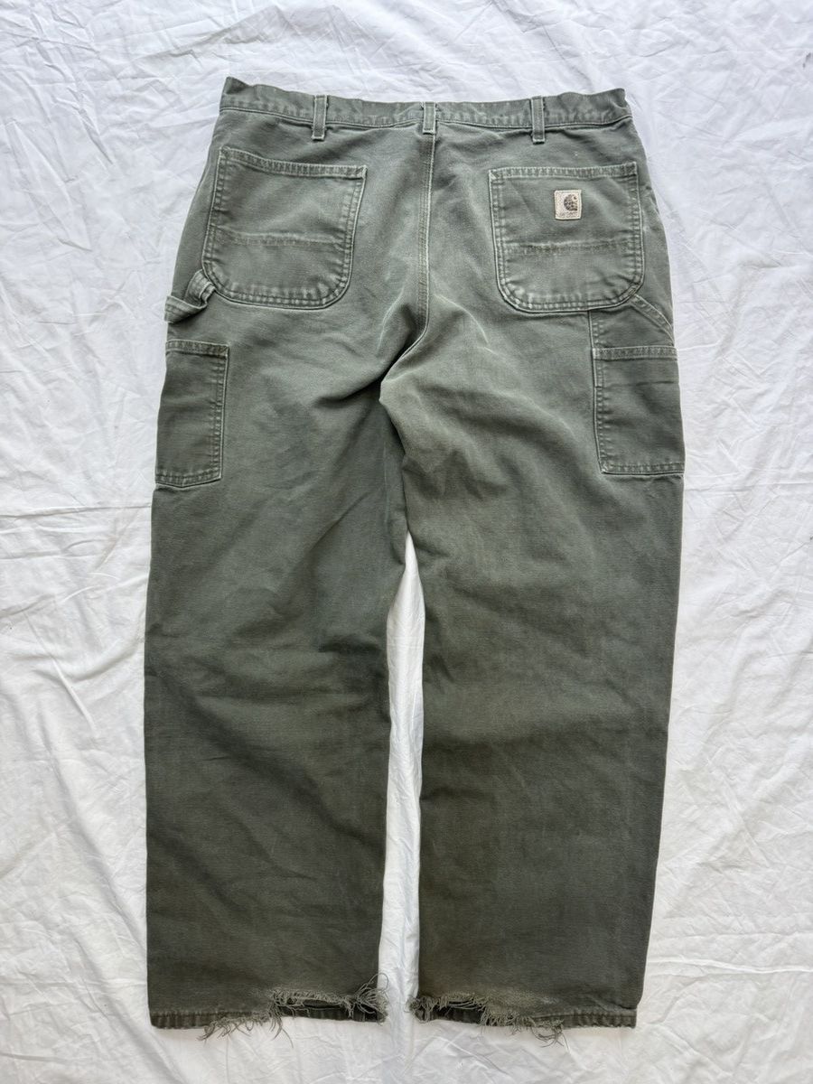 Carhartt Vintage Faded Moss Green Carhartt Work Wants Size US 38 / EU 54 - 2 Thumbnail
