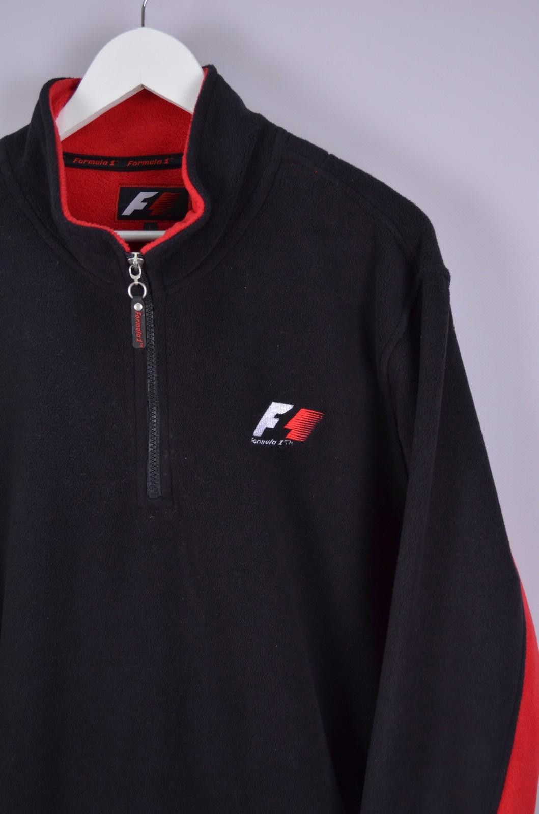Formula 1 Mens Formula 1 1/4 Zip Black/Red Fleece Embroided Logo Sz L Size US L / EU 52-54 / 3 - 3 Thumbnail