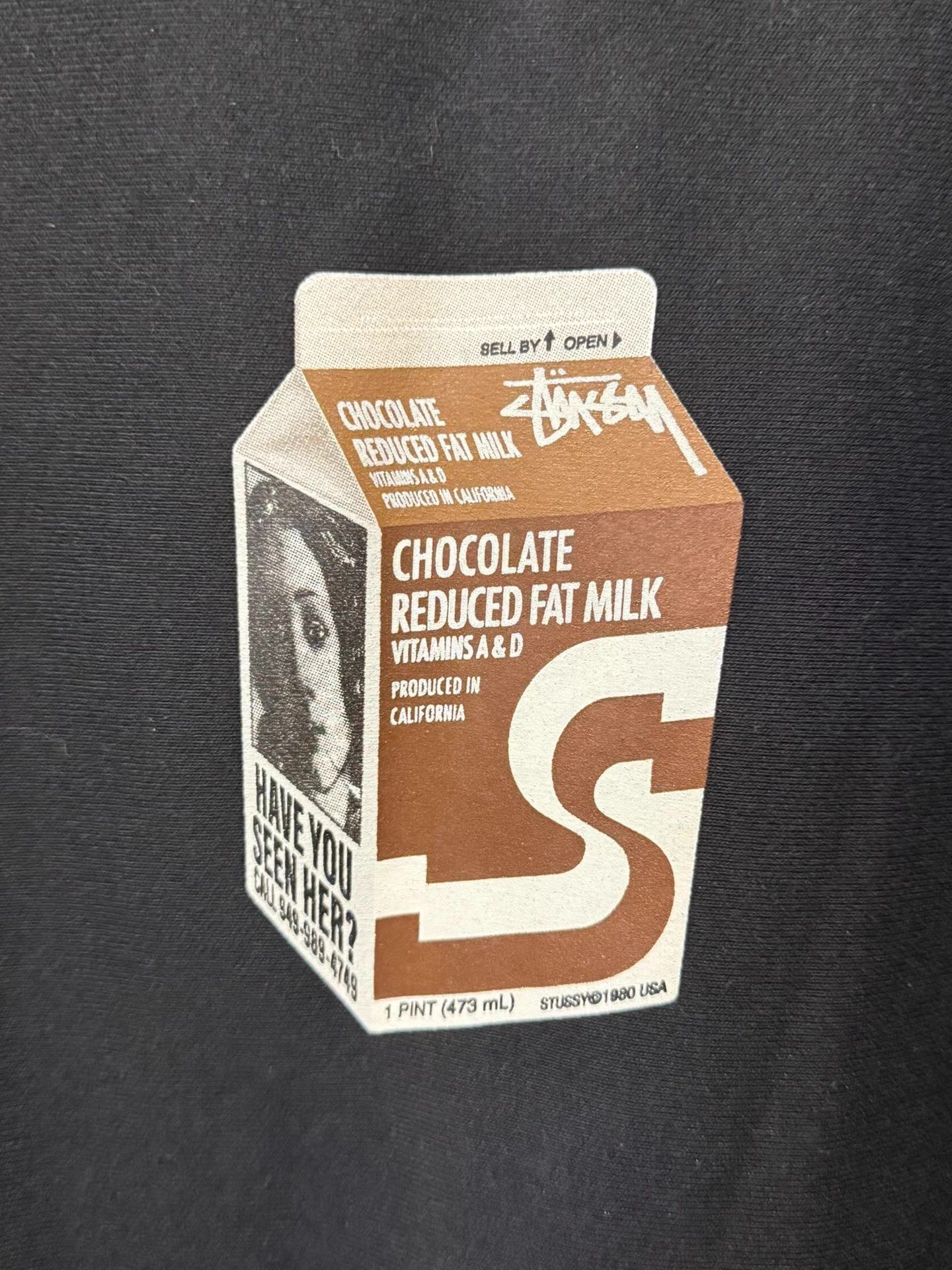 Stussy Stüssy 2024 Fall MILK CREW Milk Print FleeceSweatshirt Ｑ20 Size US XL / EU 56 / 4 - 2 Thumbnail