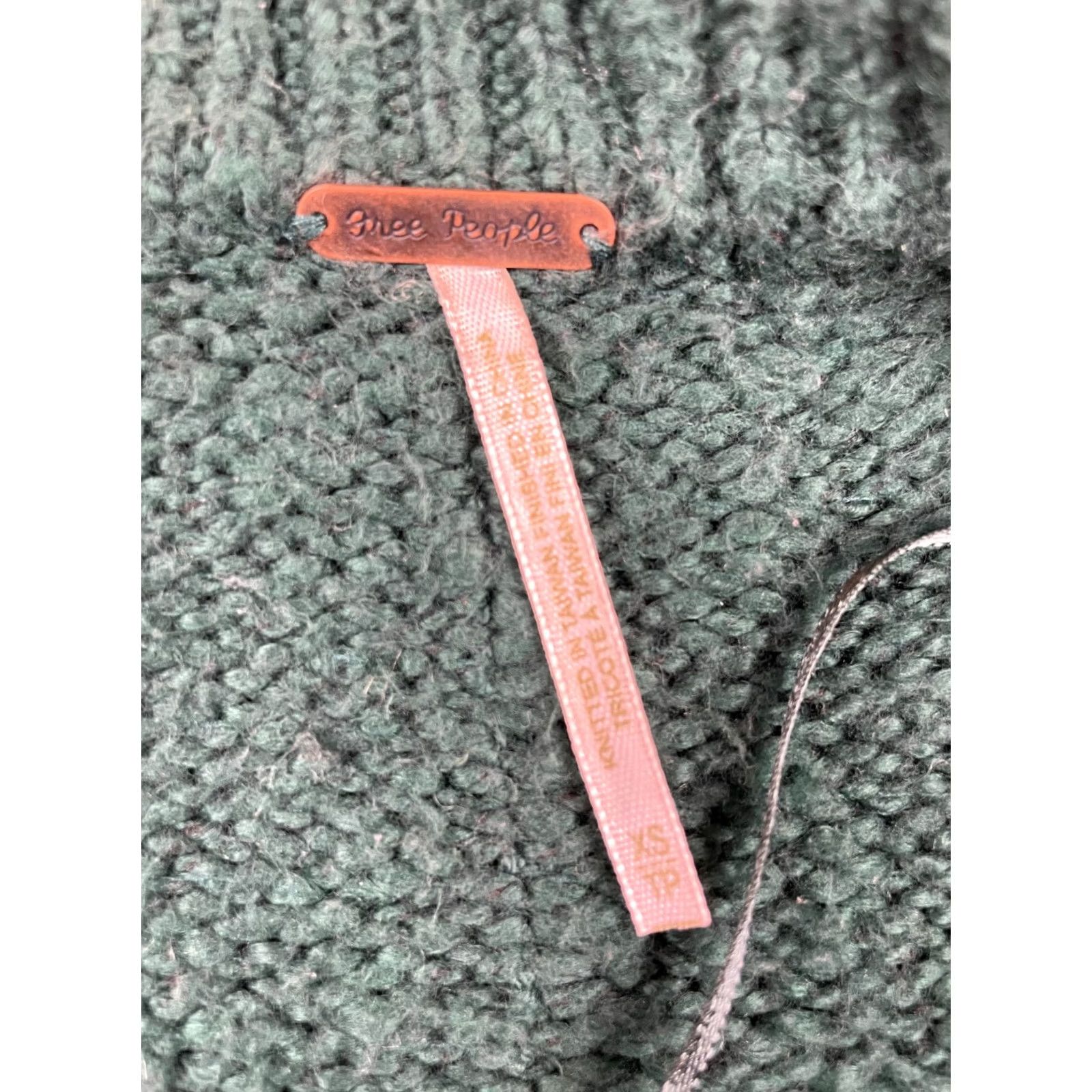 Free People Free People Sweater Womens Size XS Green Broookside Oversized Tunic Pullover Size XS / US 0-2 / IT 36-38 - 4 Thumbnail