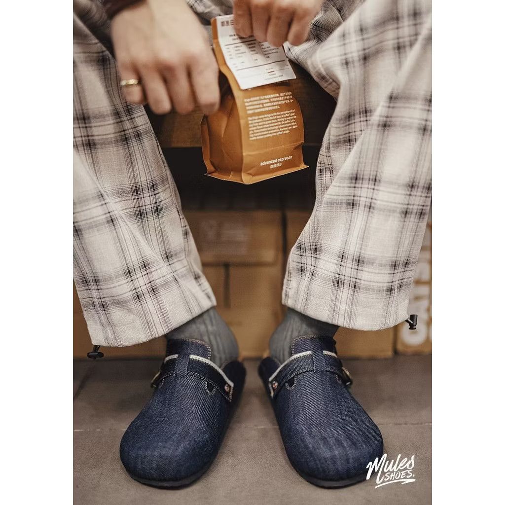 Japanese Brand 💥Muller blue denim salvedge Japanese style sandal Size US 11 / EU 44 - 3 Thumbnail