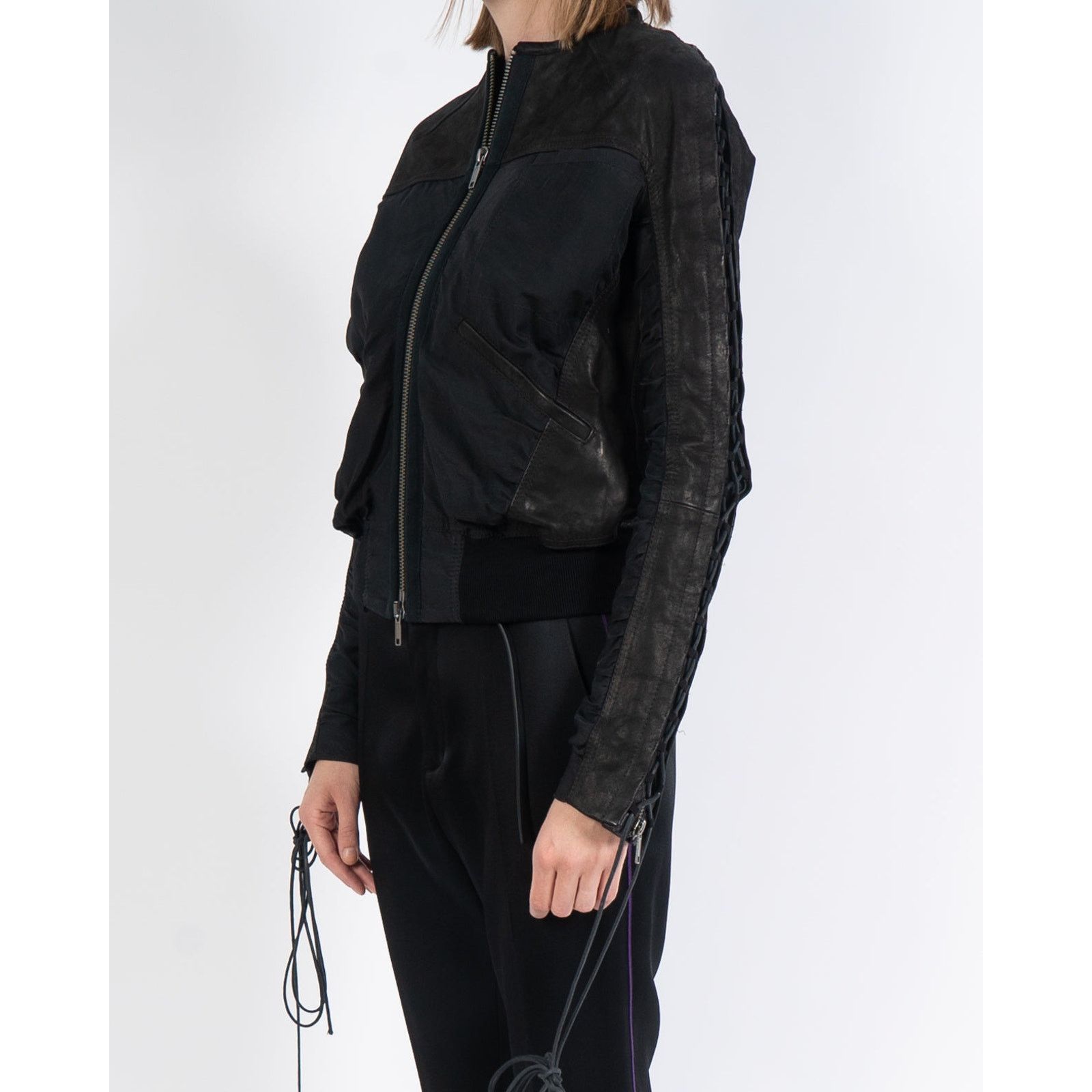 Haider Ackermann FW16 Black Two Tone Jacket Sample Size S / US 4 / IT 40 - 2 Thumbnail