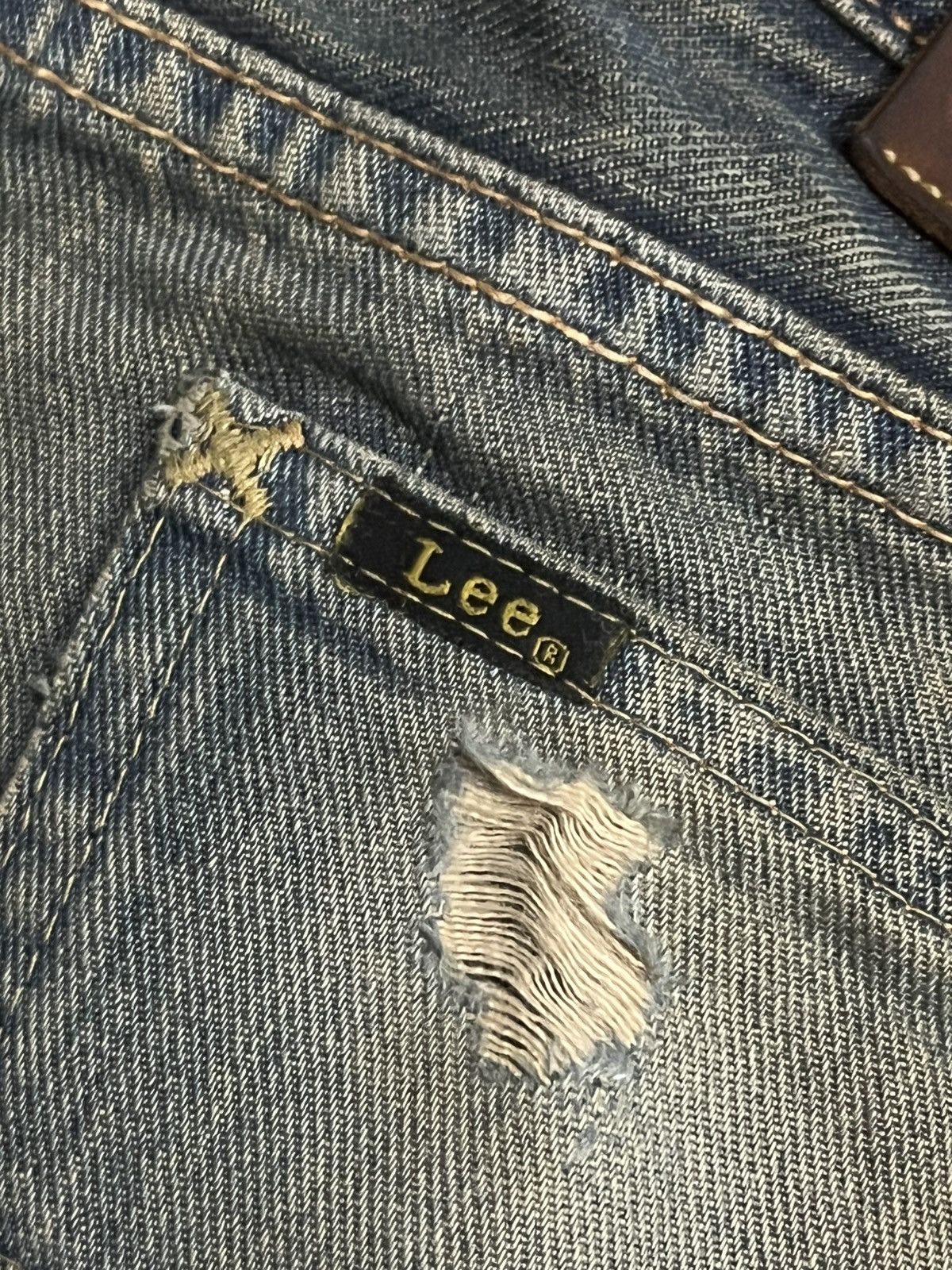 Vintage ⚡️Selvedge⚡️Vintage Lee Riders Sanforized Mud Washed Jeans Size US 27 - 11 Thumbnail
