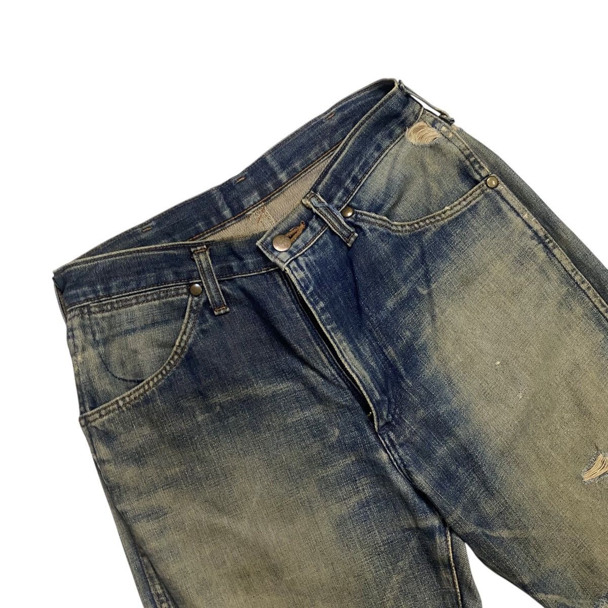 Vintage × Wrangler Wrangler distressed denim flare pant Size US 29 - 5 Thumbnail