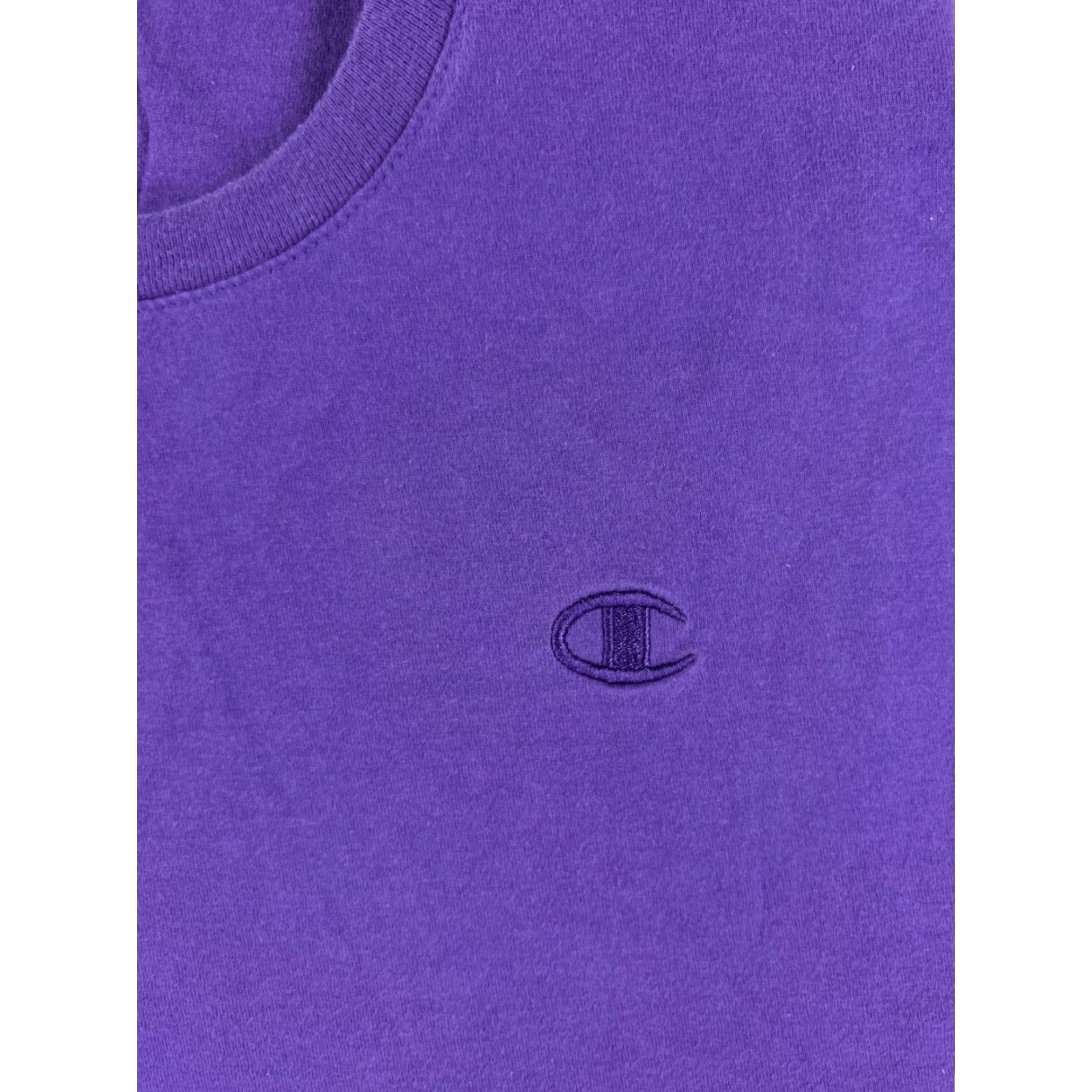 Champion Champion Logo T-Shirt Mens Large Purple Short Sleeve Crew Neck Cotton Athletic Size US L / EU 52-54 / 3 - 3 Thumbnail