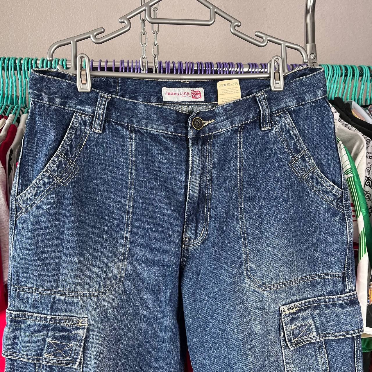 Vintage Vintage Blue Denim Rap Cargo Shorts Size M Size US 32 / EU 48 - 2 Thumbnail