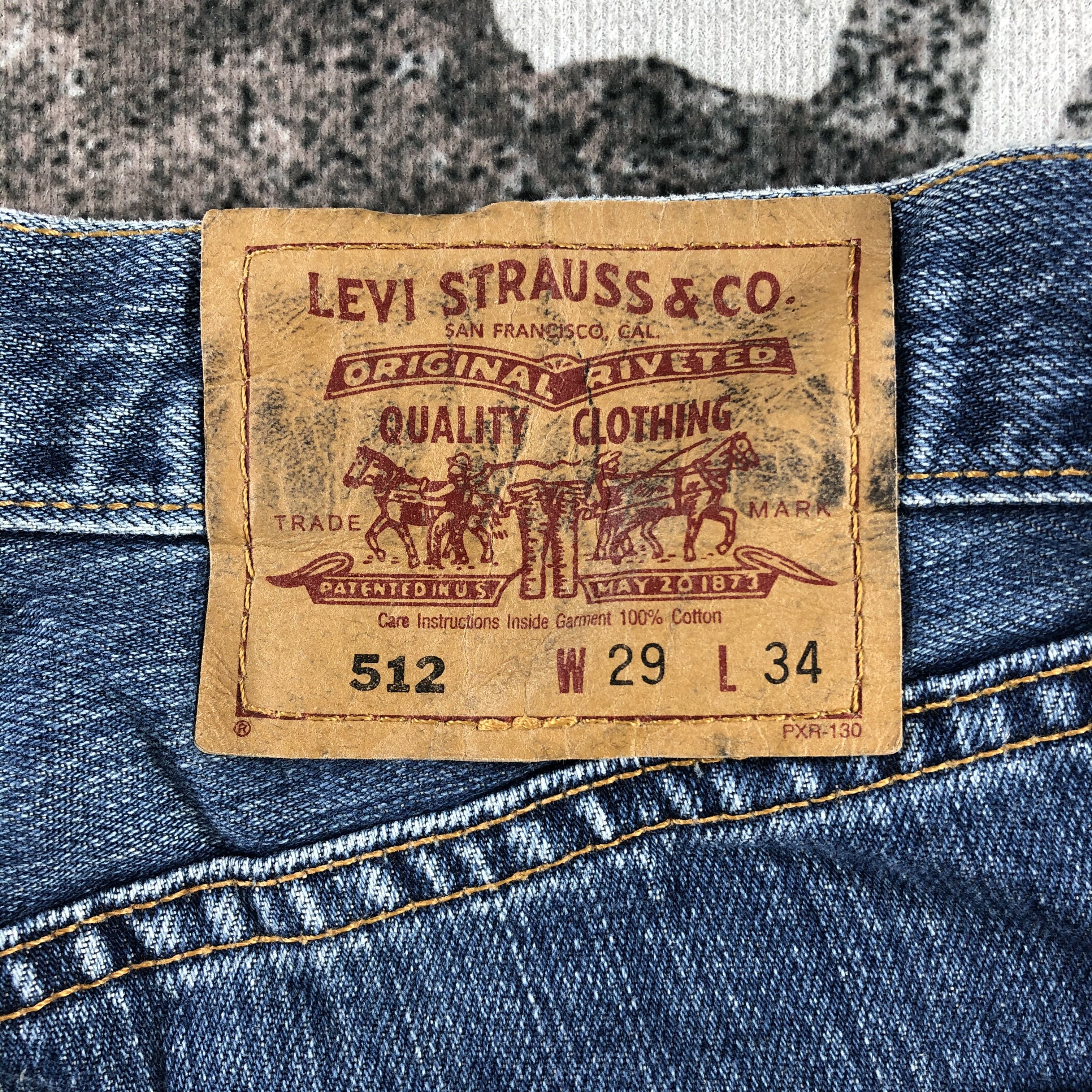 Levi's Vintage Levis 512 Jeans Blue Wash Denim KJ1238 Size US 29 - 5 Thumbnail