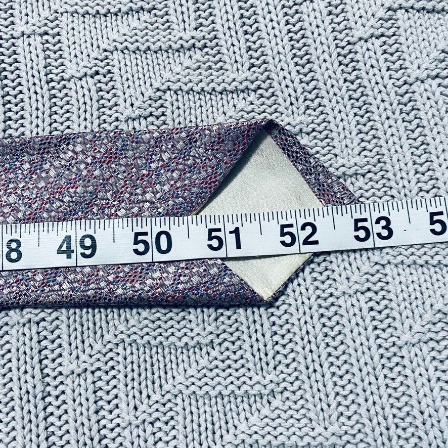 Vintage Vintage red and pink confetti silk slim tie Size ONE SIZE - 4 Thumbnail
