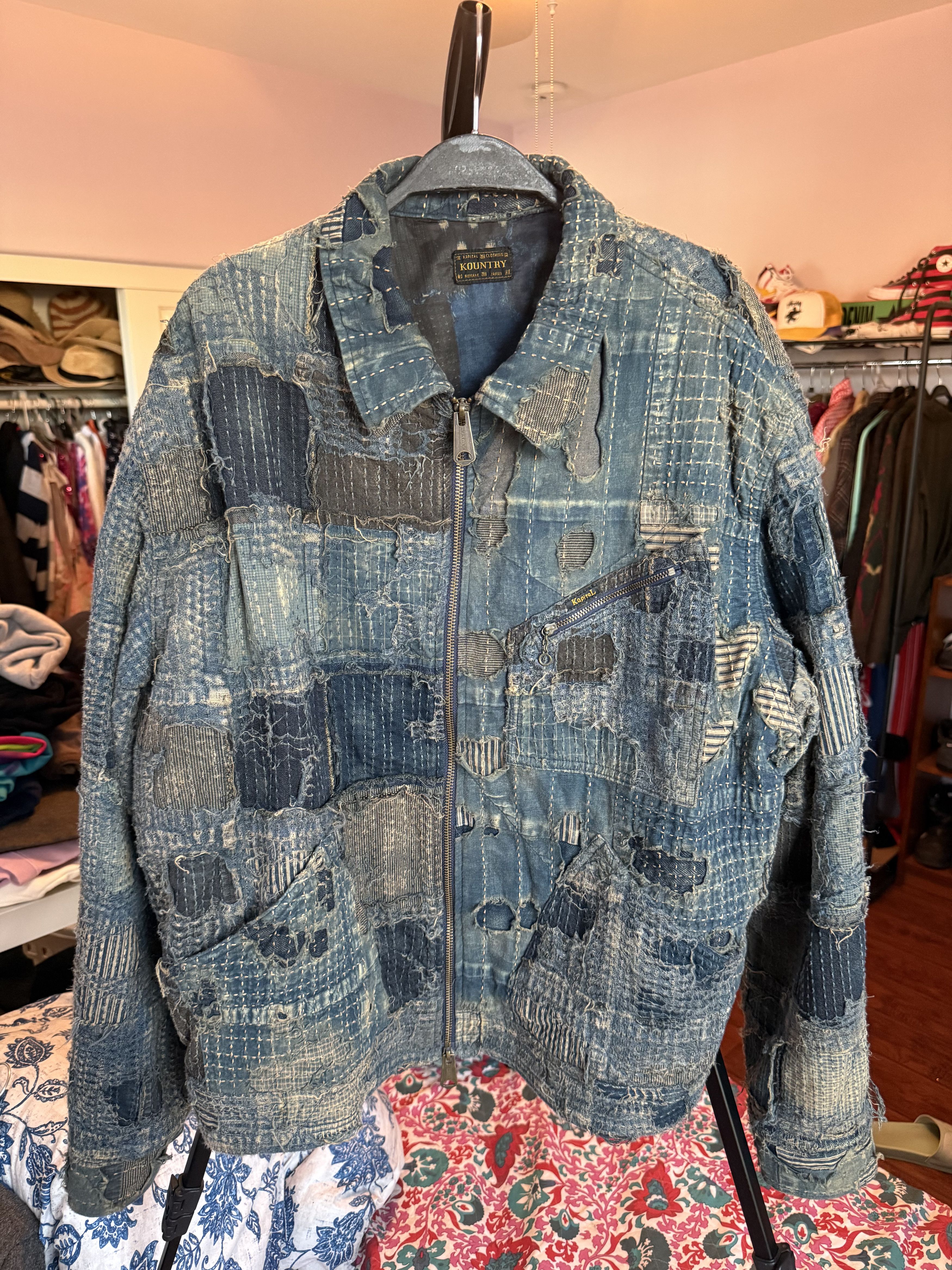 Kapital Kapital Kountry Boro Patchwork Sashiko Denim Jacket Size US M / EU 48-50 / 2 - 1 Thumbnail