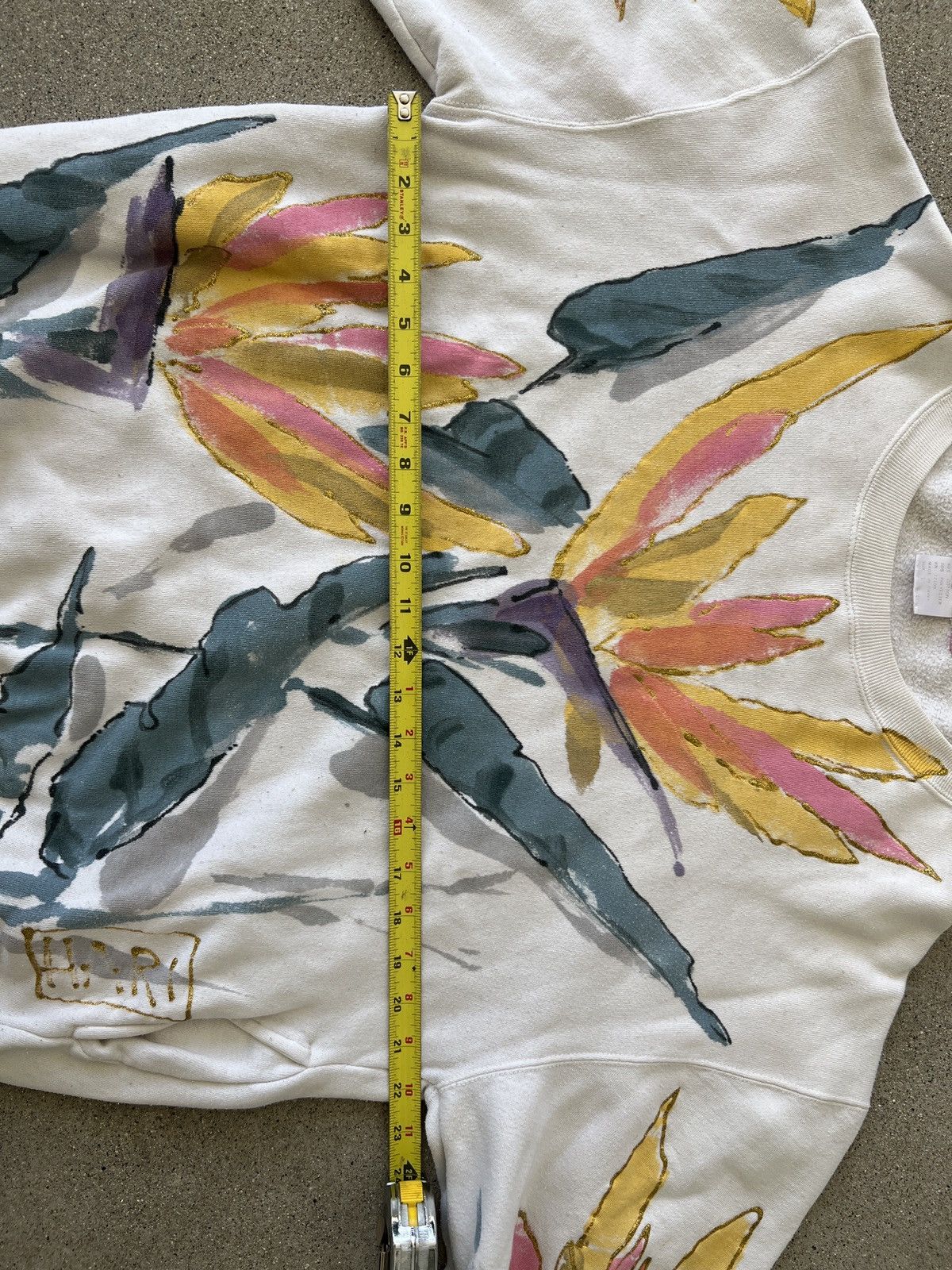 Other 80s Hand Painted “Birds of Paradise” Winter Sweater Size L / US 10 / IT 46 - 6 Thumbnail