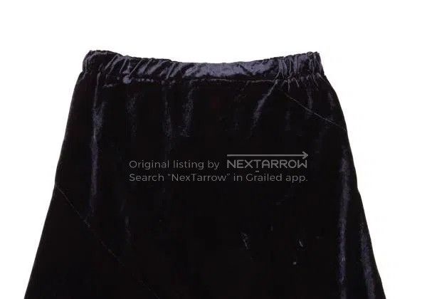 Comme des Garcons Comme Des Garcons size M Black Pink Retro Velvet Skirt Size 22" - 4 Thumbnail