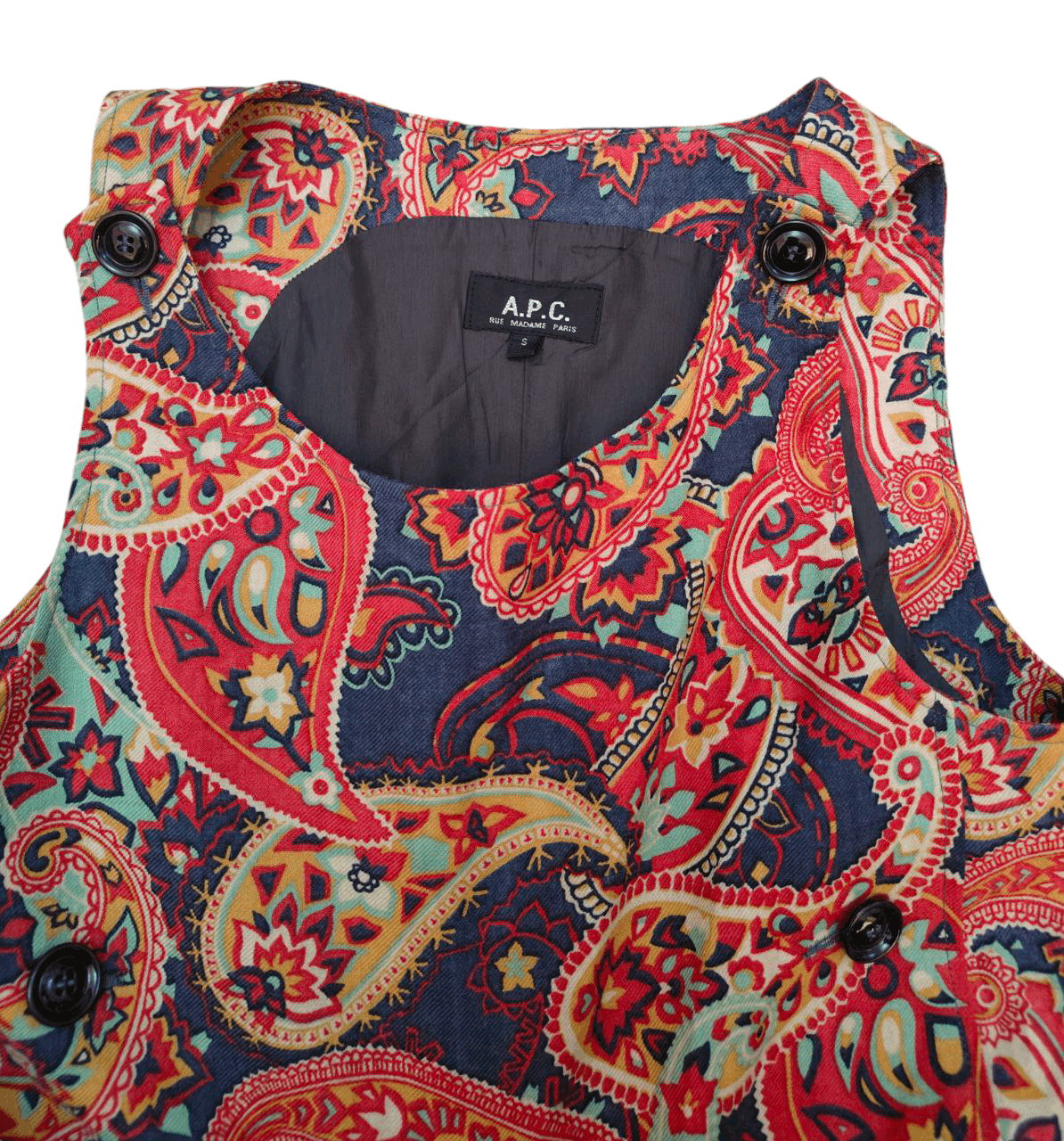 A.P.C. A.P.C Paisley Wool Midi Dress, Made in Poland Size S / US 4 / IT 40 - 3 Thumbnail