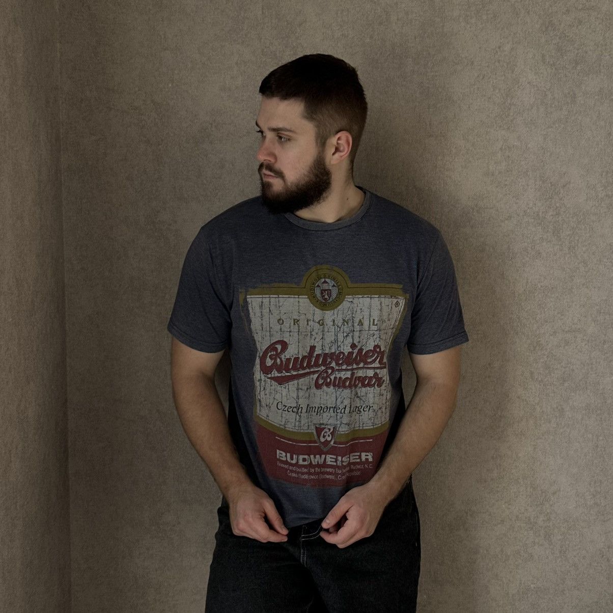 Budweiser × Vintage Vintage Budweiser T-shirts Band Trashed Tee Y2K Big Logo Size US L / EU 52-54 / 3 - 1 Thumbnail