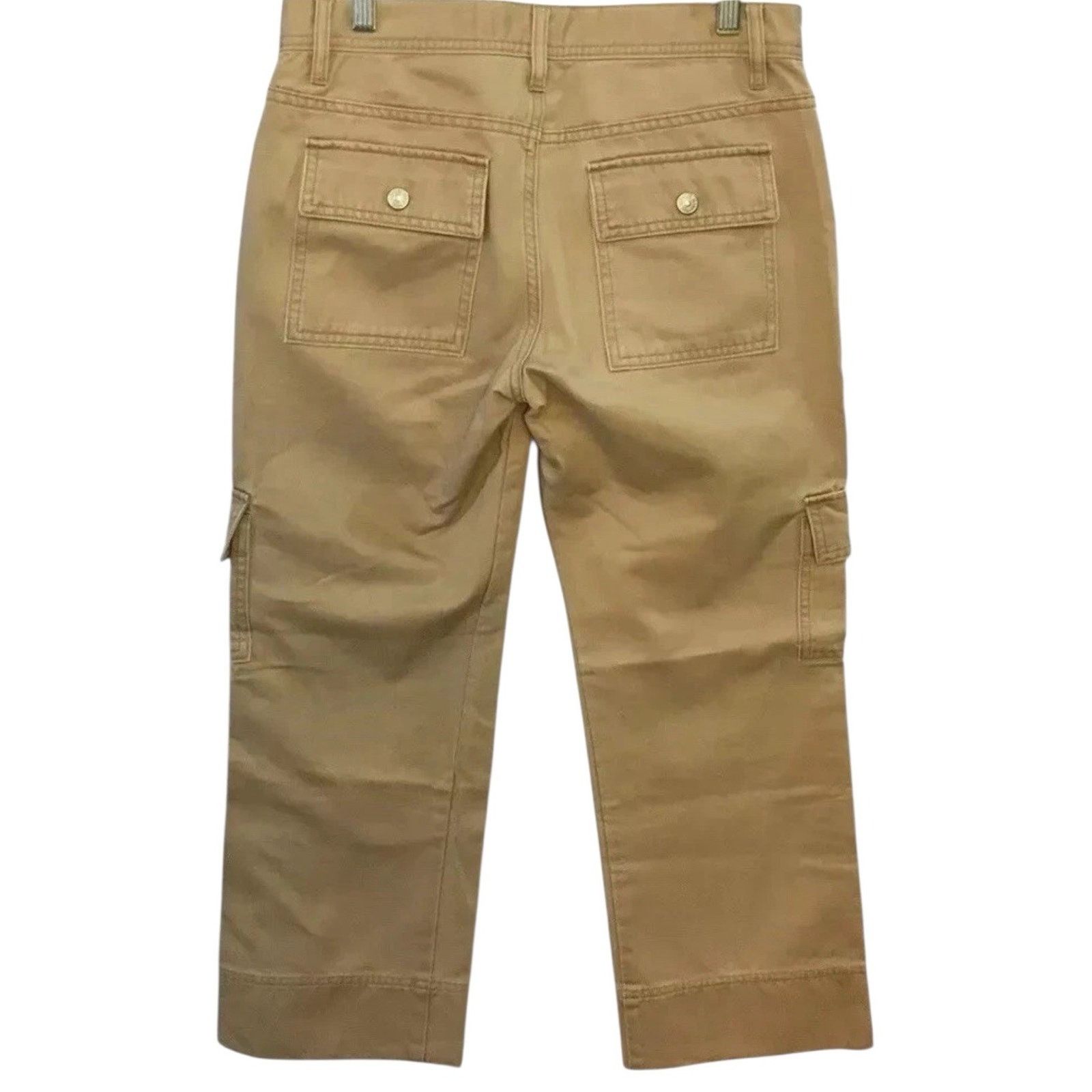 Gap GAP Jeans Tan Cotton Cargo Capri Pants Womens Size 4 Size 27" / US 4 / IT 40 - 8 Thumbnail
