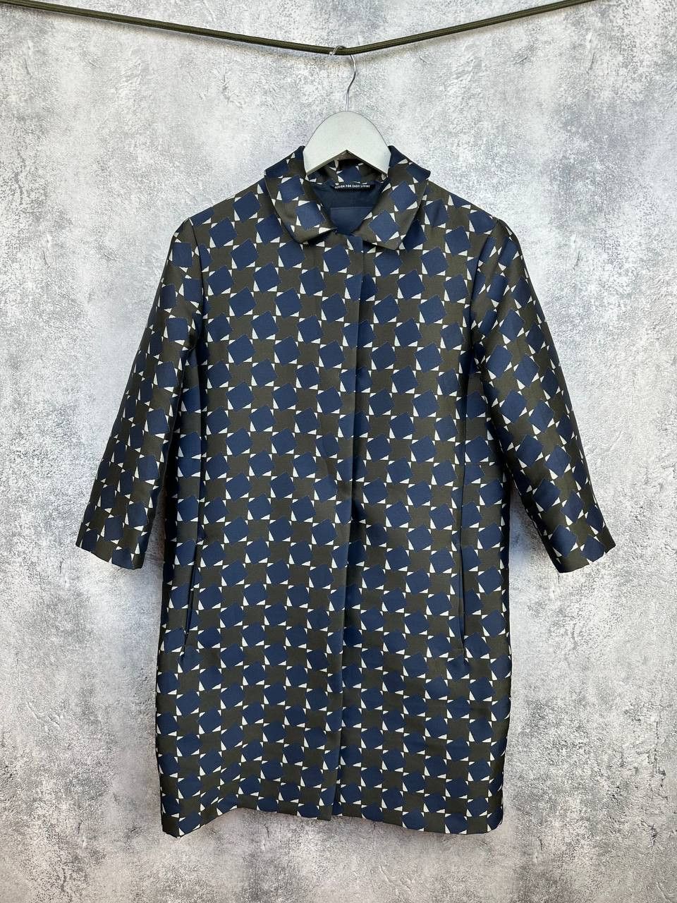 Max Mara 'S MaxMara Diffusion Geometric Print 3/4 Sleeve Coat Trench Size S / US 4 / IT 40 - 1 Thumbnail