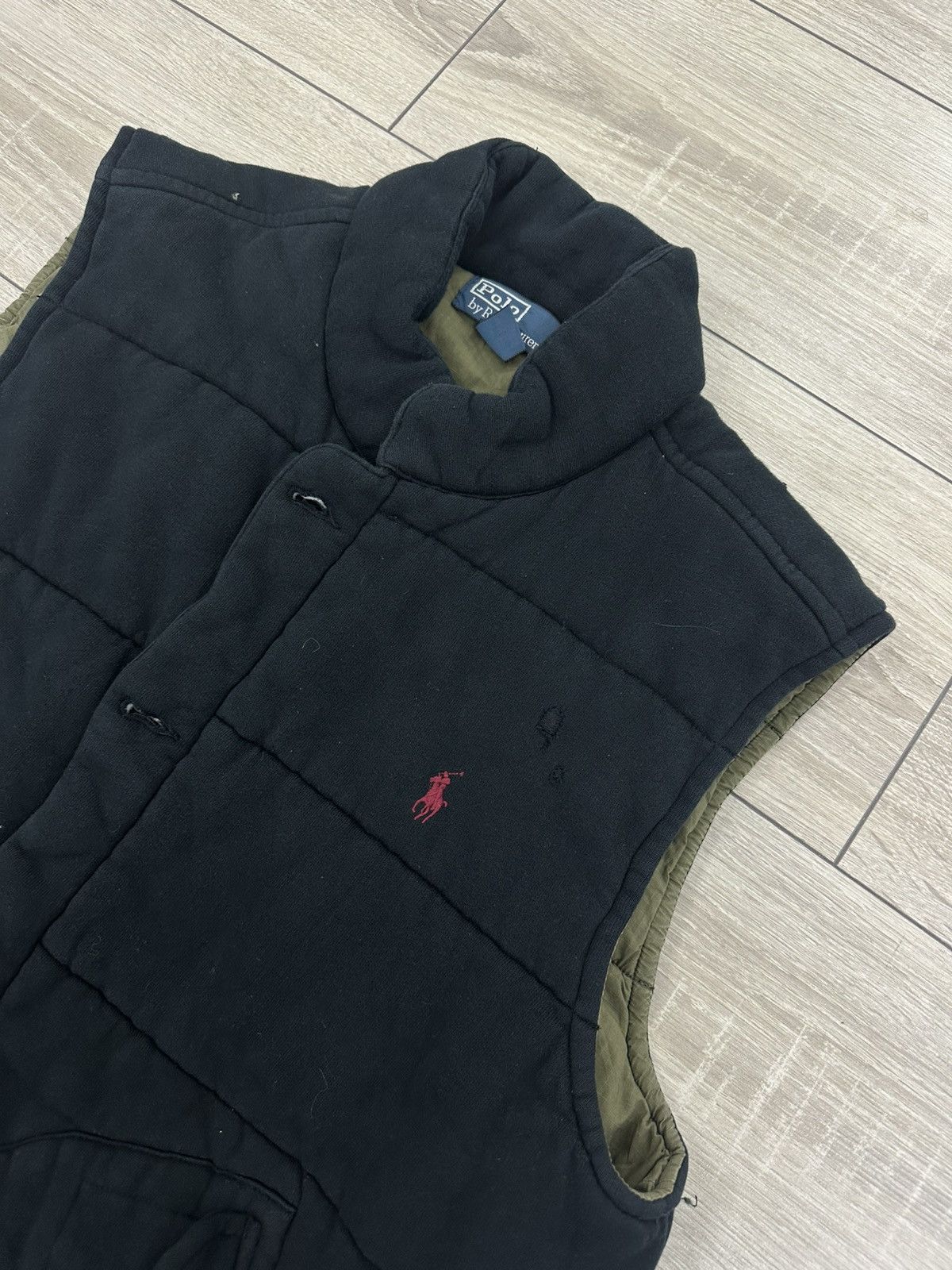 Polo Ralph Lauren Polo Ralph Lauren Black Vintage 90s Distressed Vest Size US XL / EU 56 / 4 - 6 Thumbnail