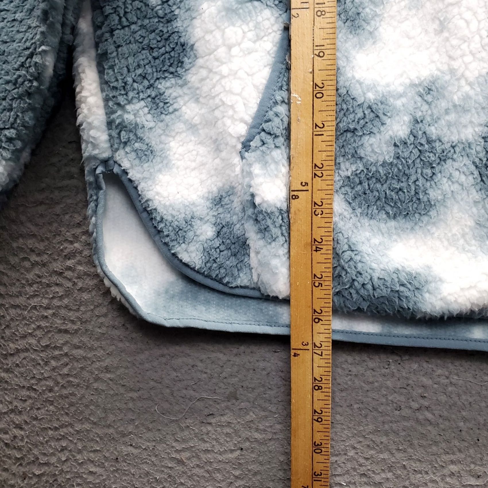 Vintage LIV Women's Sweater Shirt? Pullover 1/4 Zip Sherpa Fleece Multi Cloud-Patterned L, Size L, Mock Neck, Pockets, Winter Casual Shirt Size L / US 10 / IT 46 - 3 Thumbnail