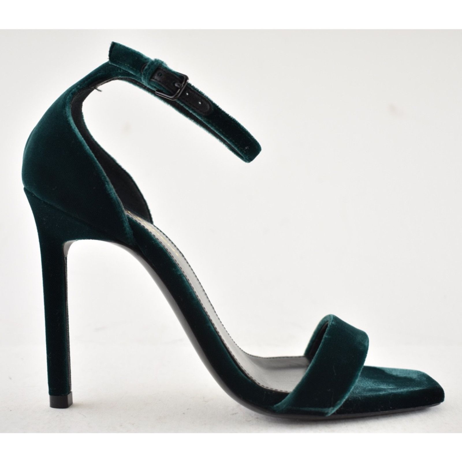Yves Saint Laurent Saint Laurent Amber 105 Malachite Green Velvet Ankle Strap Size US 6 / IT 36 - 2 Thumbnail