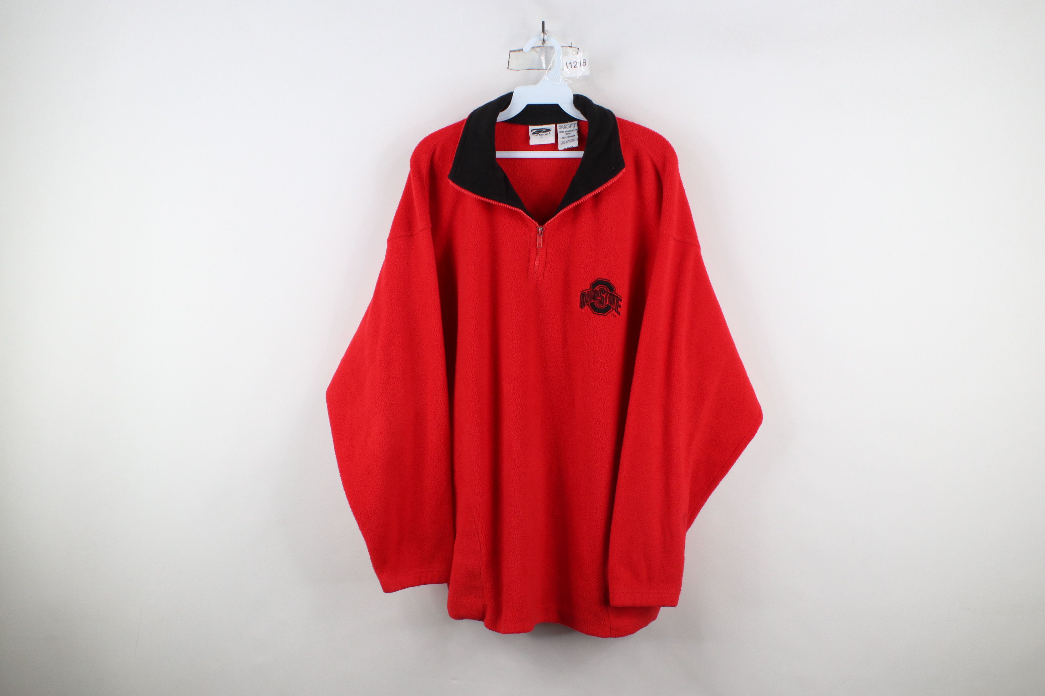 Vintage Vintage 90s Ohio State University Half Zip Fleece Sweater Size US L / EU 52-54 / 3 - 1 Thumbnail
