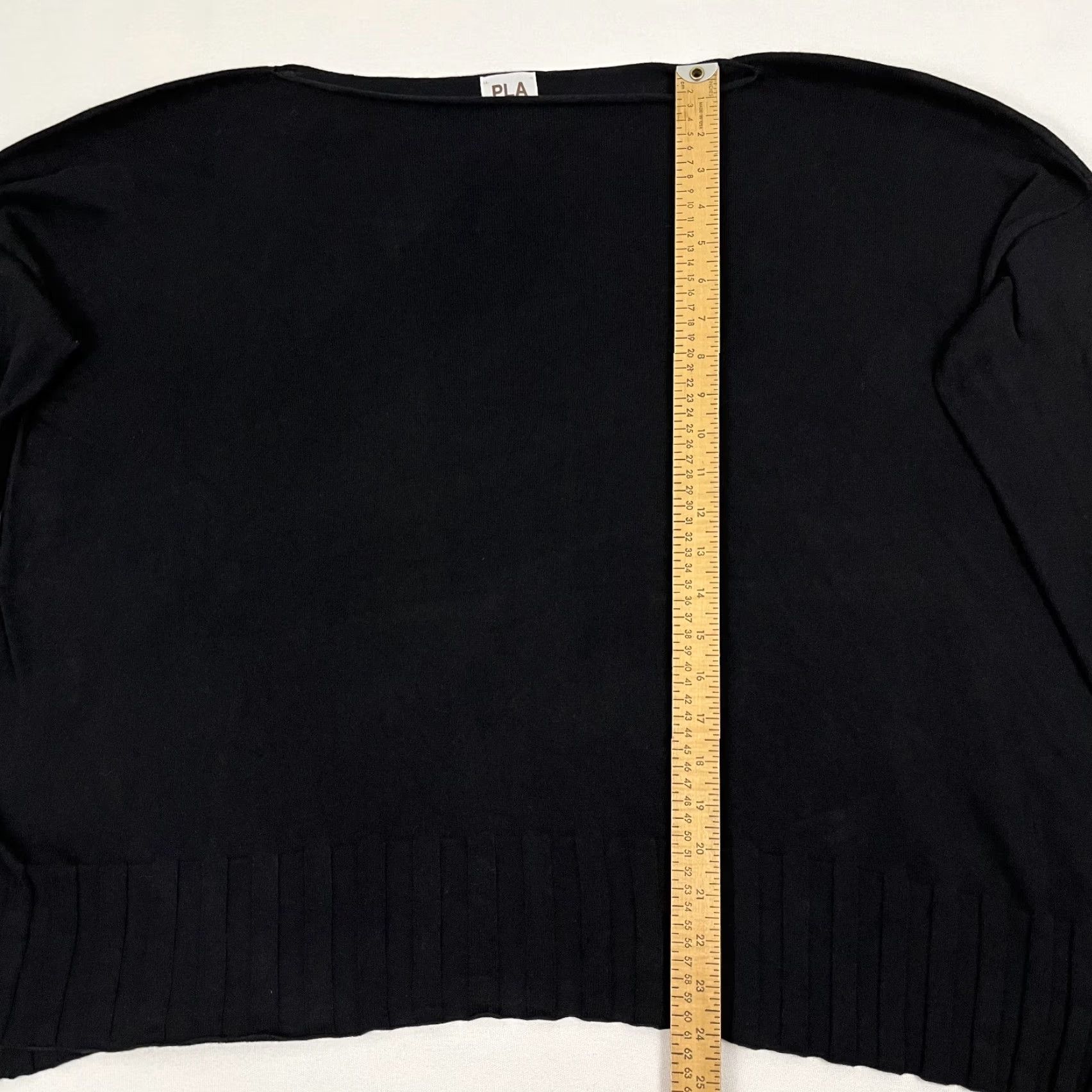 Vintage VINTAGE Planet by Lauren G Sweater Womens OS Oversized Black Knit Ribbed Minimalist Size ONE SIZE - 4 Thumbnail