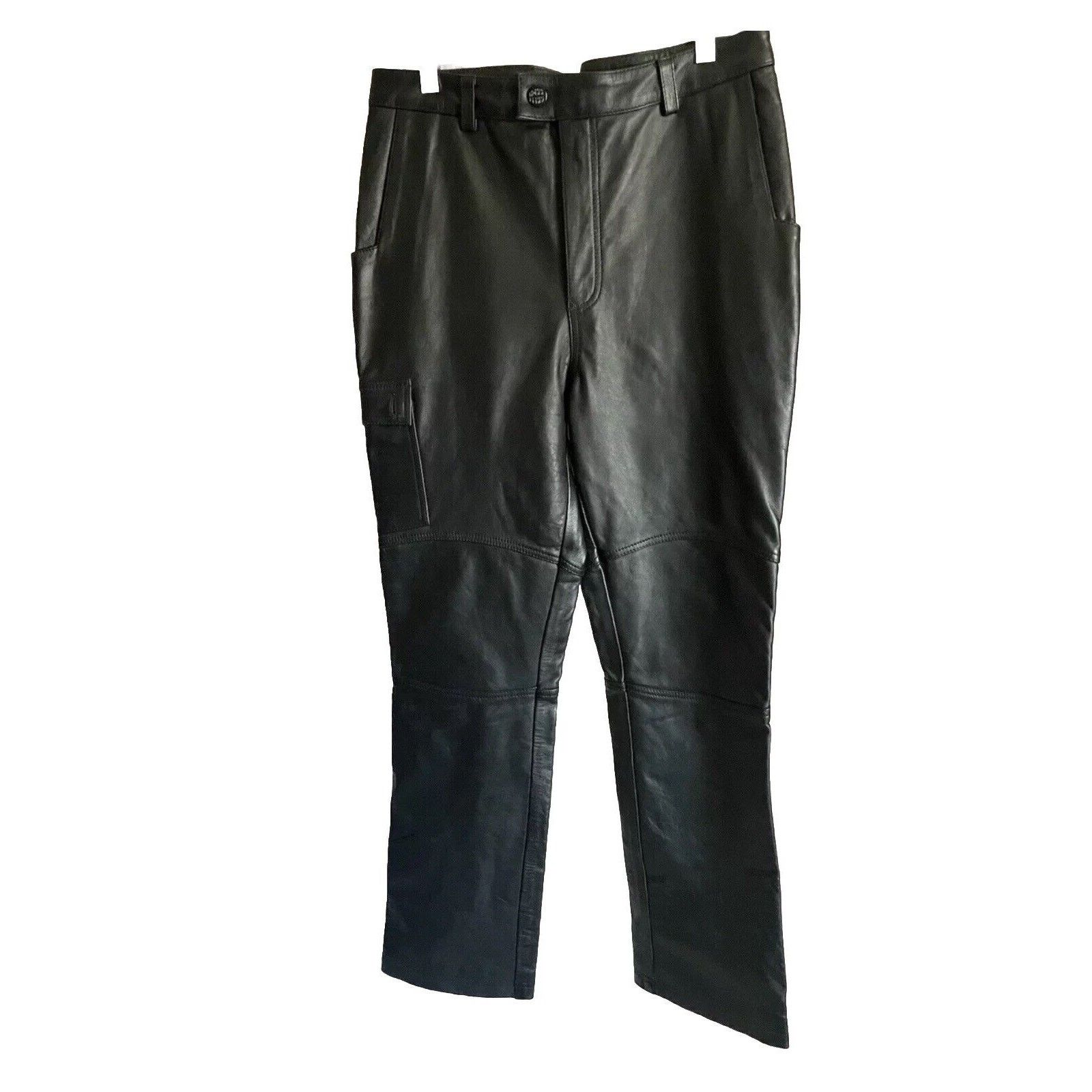 Homme + Femme La HOMME + FEMME LEATHER PANTS NEW SZ 36x32, New Without Tags Size US 36 / EU 52 - 1 Thumbnail