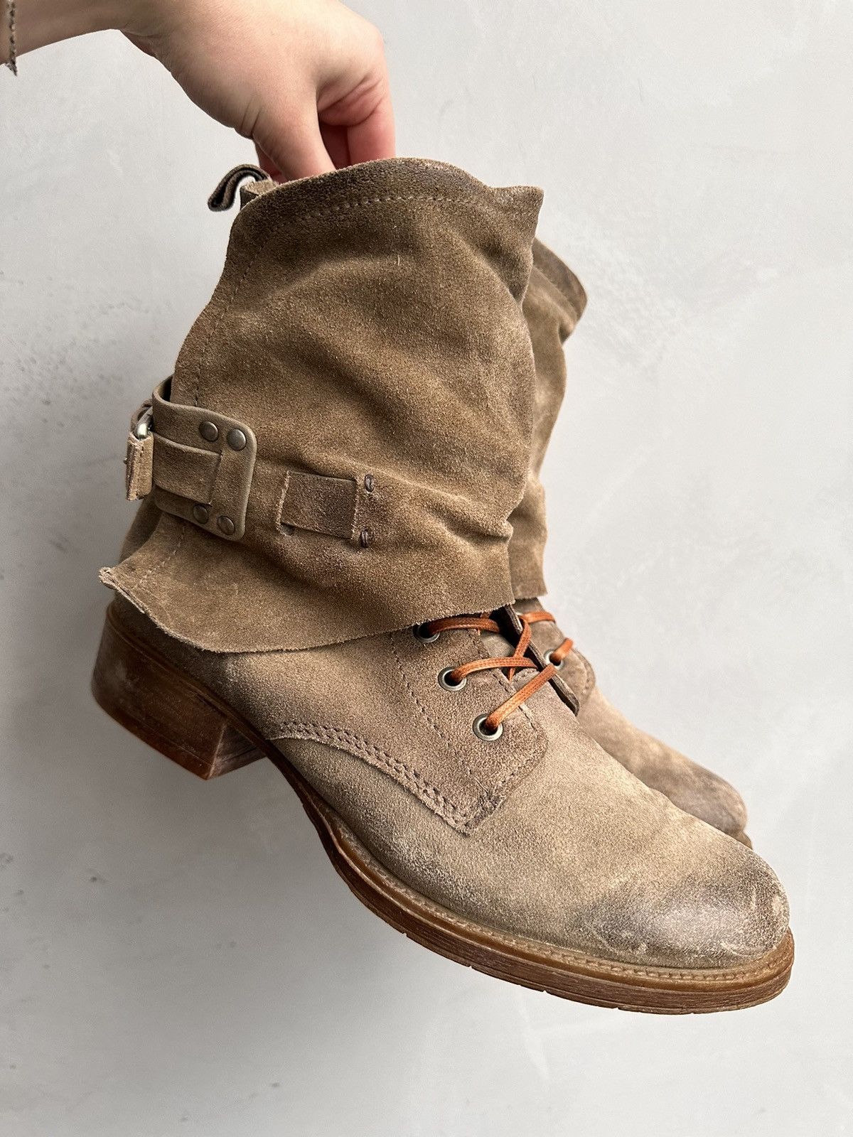 A.S.98 Wow😻LEATHER BOOTS AS 98 IFSIXWASNINE METAL ZIP FAUX POELL Size US 7.5 / EU 40-41 - 1 Thumbnail