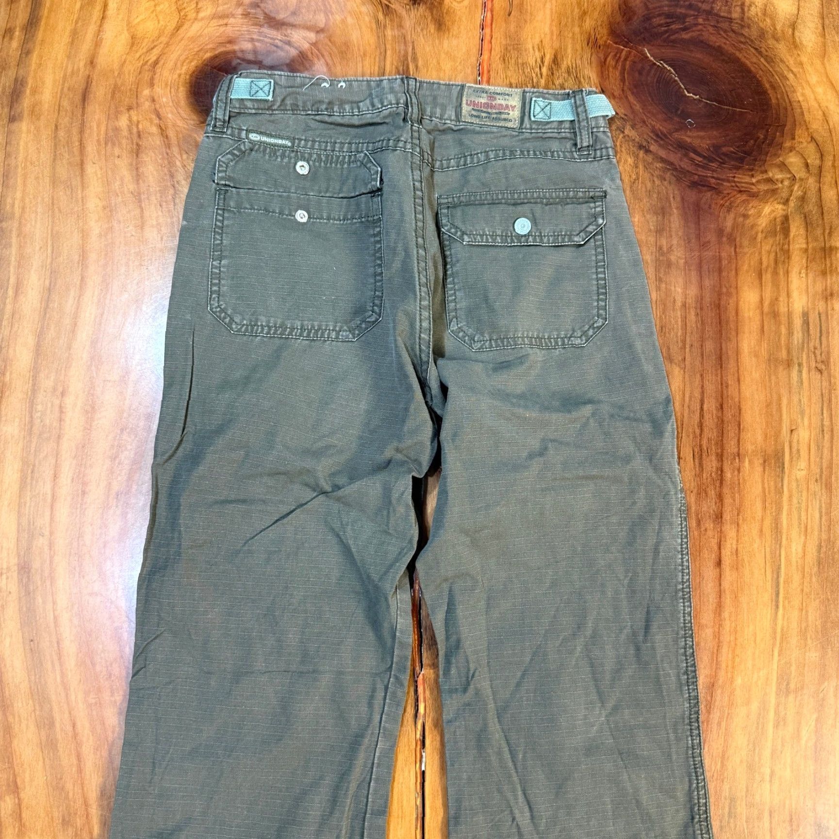 Vintage VINTAGE Y2K UNIONBAY Pants Flare Cotton Junior's 3 Waist 27 Inseam 29.5 Zip Button Corduroy Brown Women Girls Mens Size 26" / US 2 / IT 38 - 5 Thumbnail