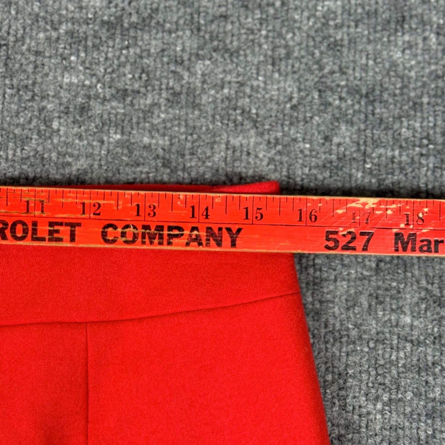 J.Crew VINTAGE J. Crew Red Wool Blend Mini Skirt 4 Women Pockets Zipper Tweed Workwear Chic, Fall, Party/Cocktail, Dry Clean Only, Regular Size 4 Size 27" / US 4 / IT 40 - 6 Thumbnail
