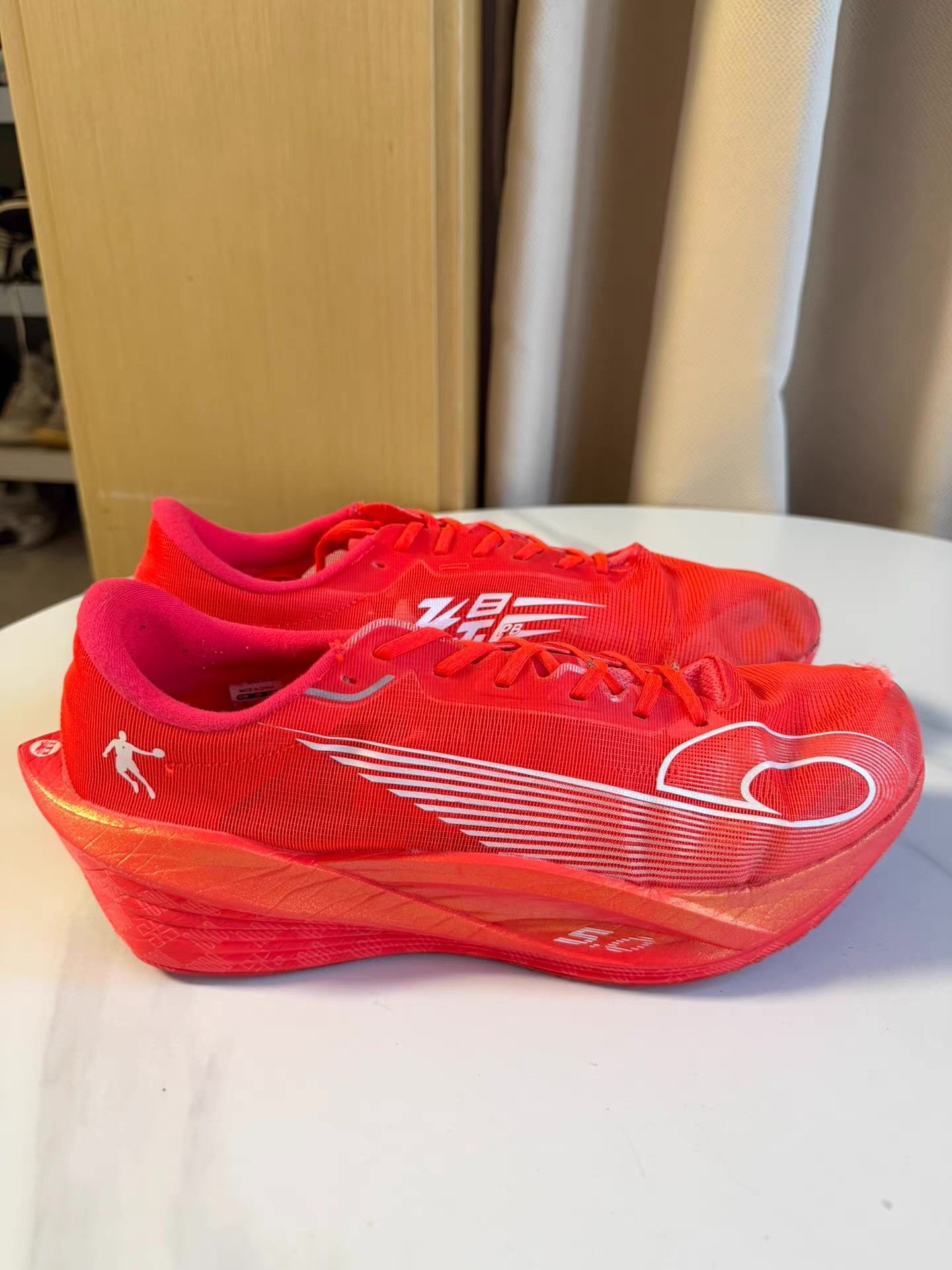 Nike Qiaodan Feiying PB 5.0, flame red, upper damaged Q10 Size US 11 / EU 44 - 1 Thumbnail