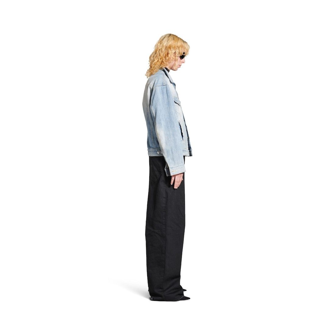 Balenciaga o1s1wg110126 Standing Collar Jacket in Light Blue Size XS / US 0-2 / IT 36-38 - 3 Thumbnail