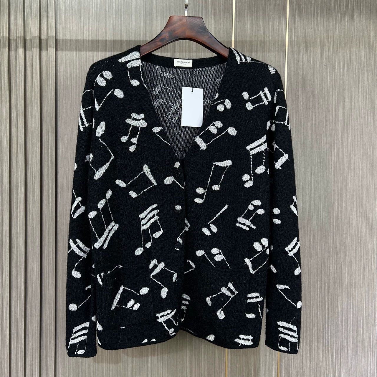 Saint Laurent Paris Saint Laurent Paris Music note cardigan sweater-2505 Size US S / EU 44-46 / 1 - 1 Thumbnail