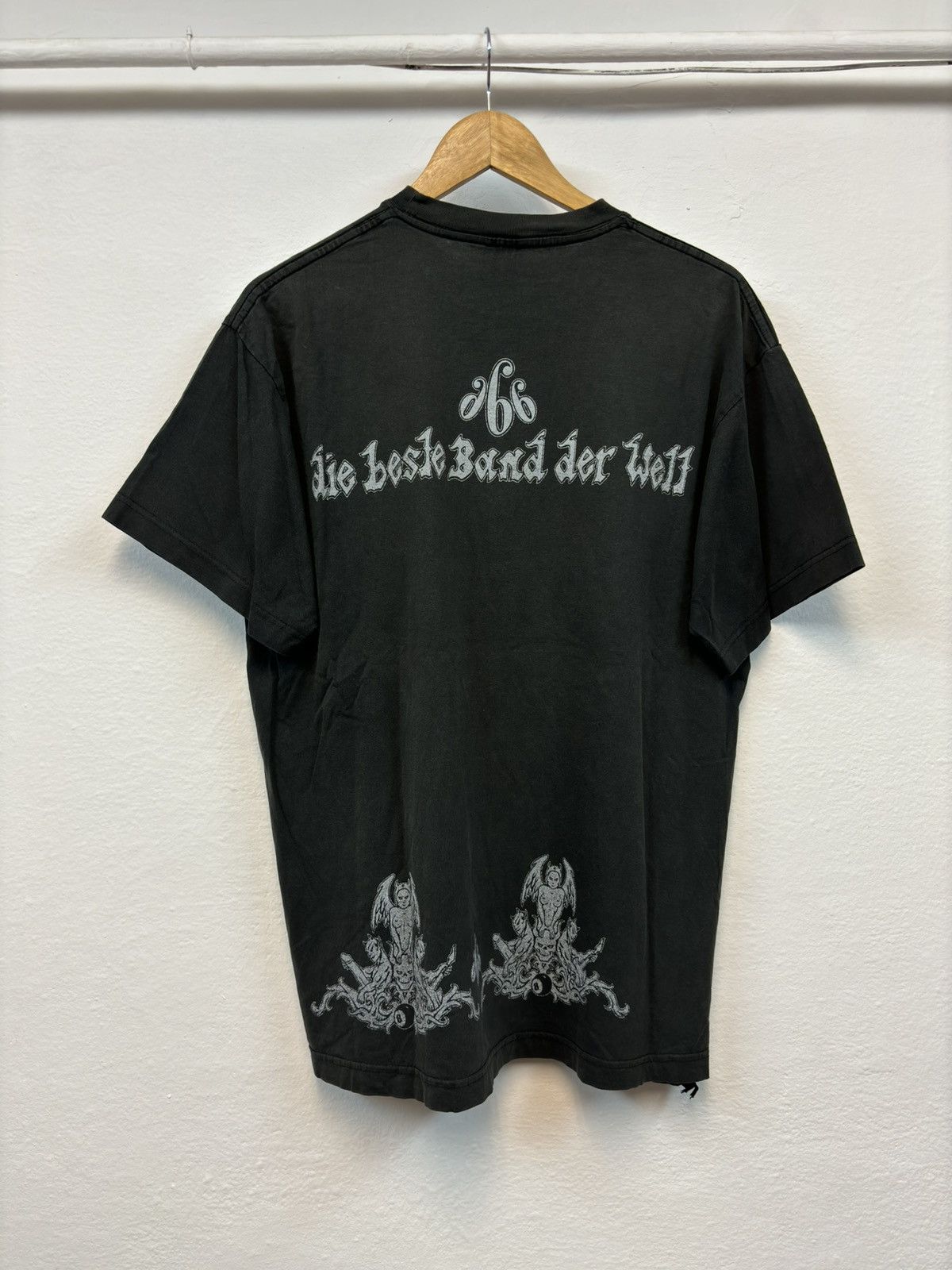 Band Tees × Vintage Vintage Die Arzte rock tee 90’s DEVIL OPIUM 666 WASHED FADED Size US L / EU 52-54 / 3 - 2 Thumbnail