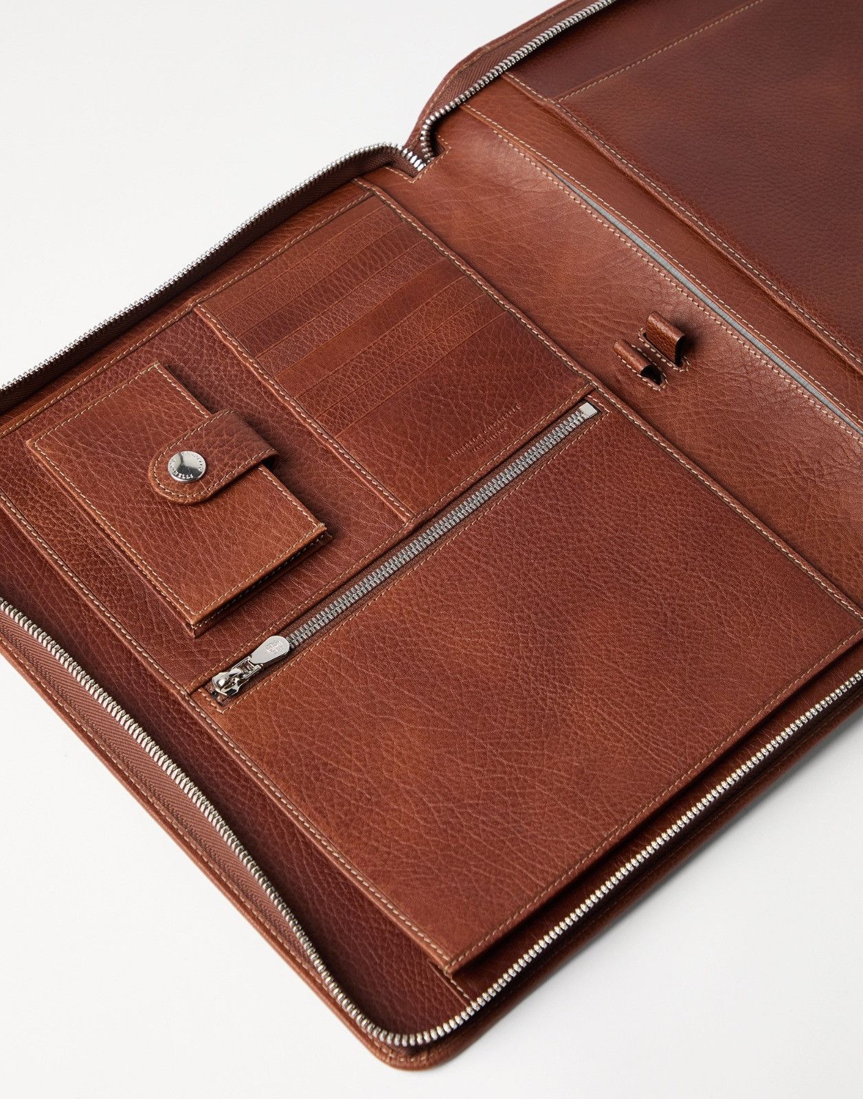 Brunello Cucinelli o1la1rc1a0326 Size: OS / Leather Card Holder in Brown Size ONE SIZE - 2 Thumbnail