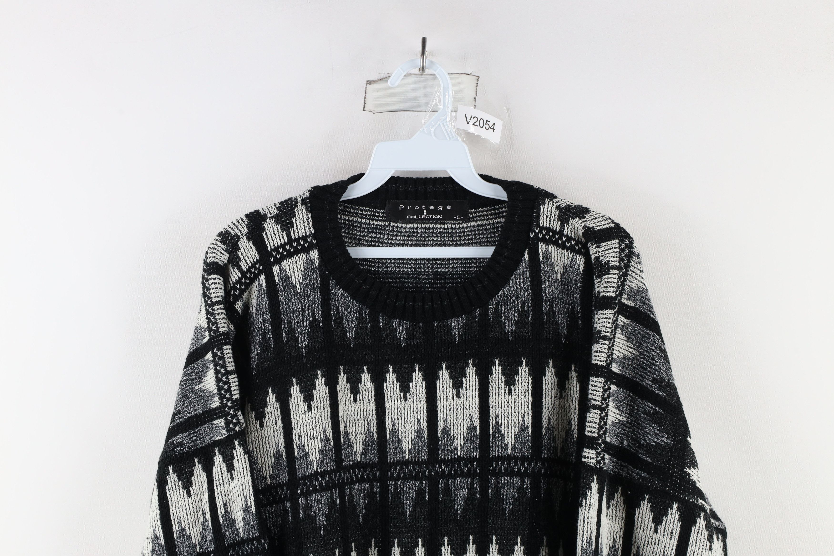 Vintage Vintage 90s Coogi Style Geometric Knit Cosby Sweater Size US L / EU 52-54 / 3 - 2 Thumbnail