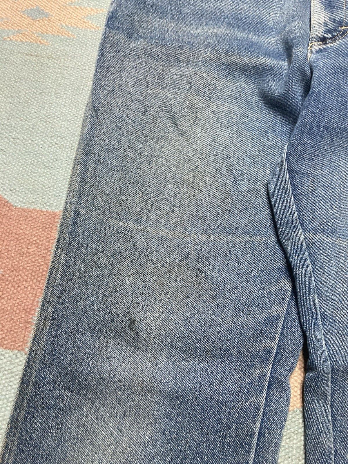 Vintage 70s lee riders jeans faded worn whiskers straight 14 28x32 Size 28" / US 6 / IT 42 - 4 Thumbnail