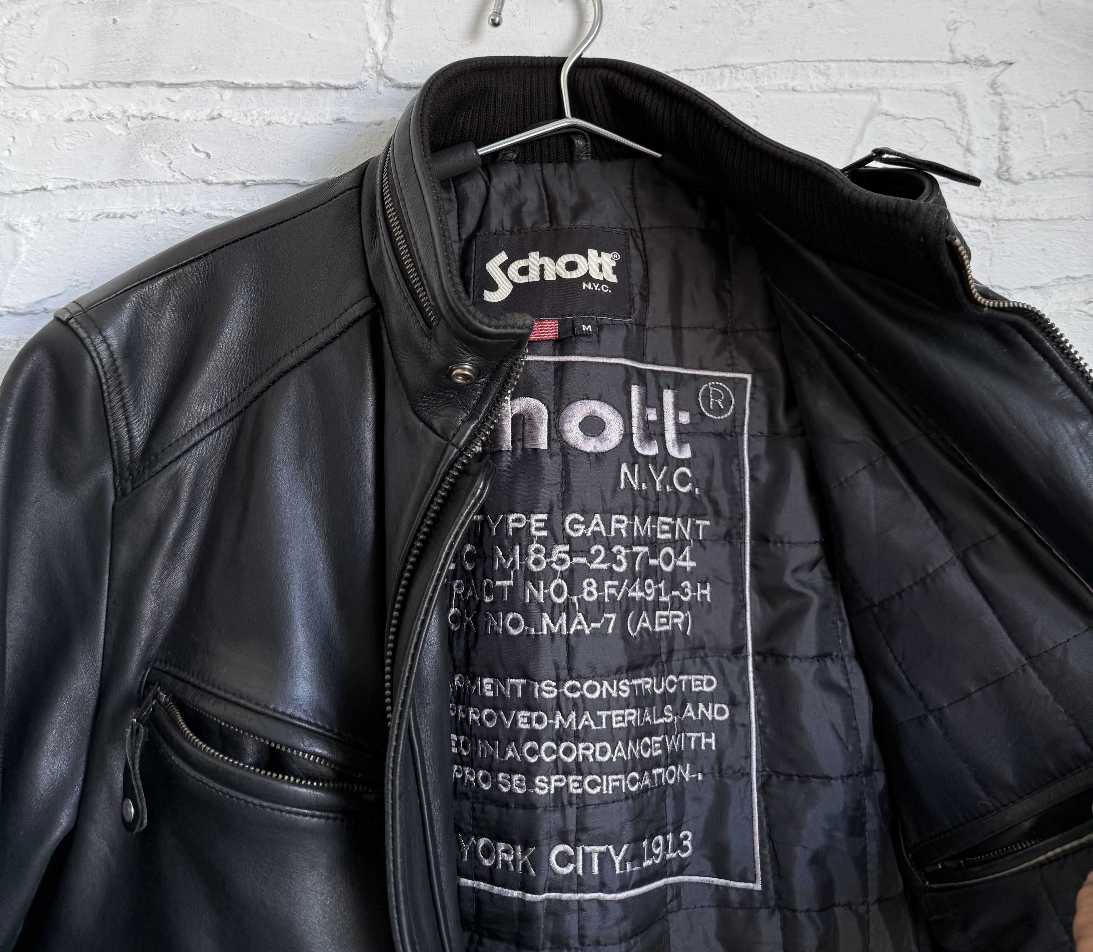 Schott Schott aviator leather jacket packable hood Size US M / EU 48-50 / 2 - 3 Thumbnail